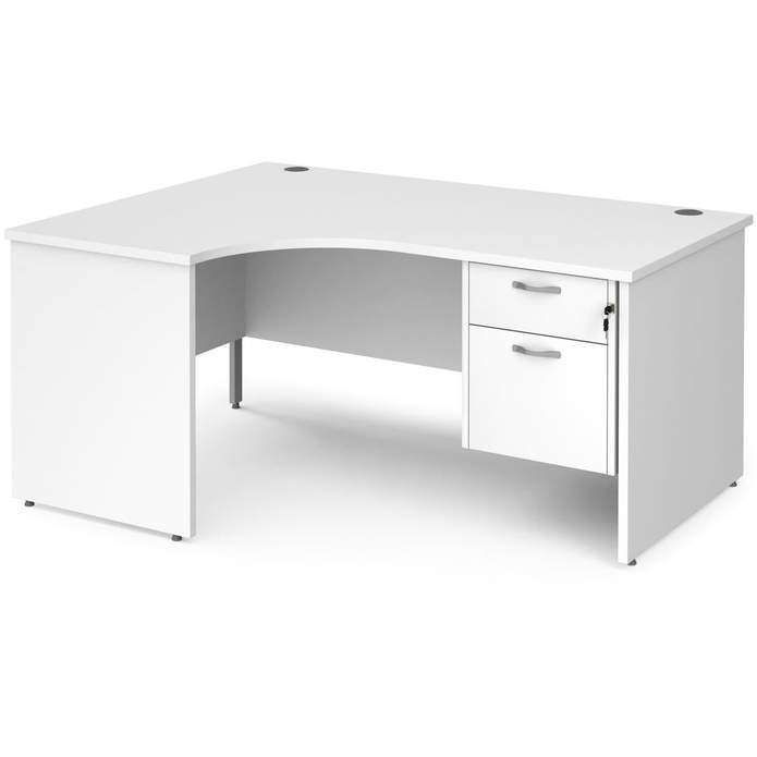 white office curved desks with drawers