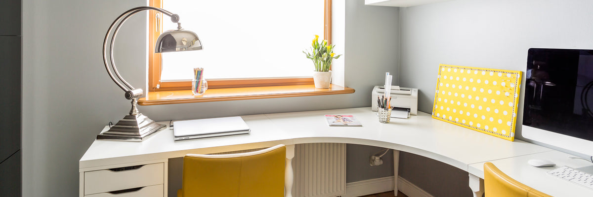 Small corner online home office desk