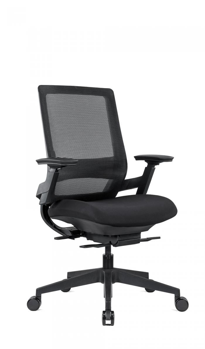 mesh back office chair front-left