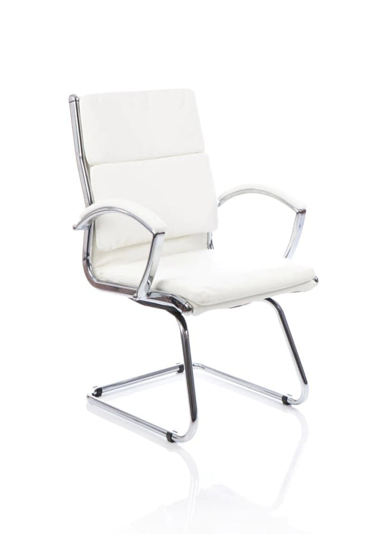 white cantilever office meeting chair 