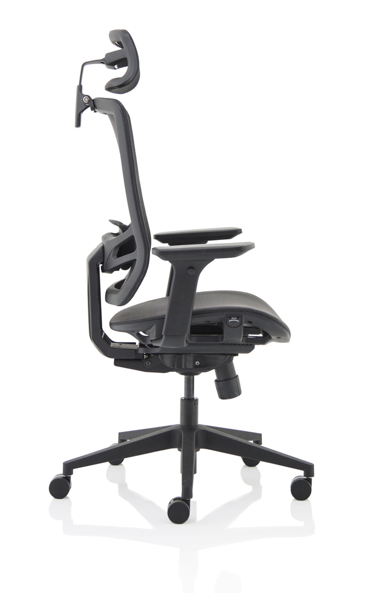 ergo twist mesh office chair with headrest left