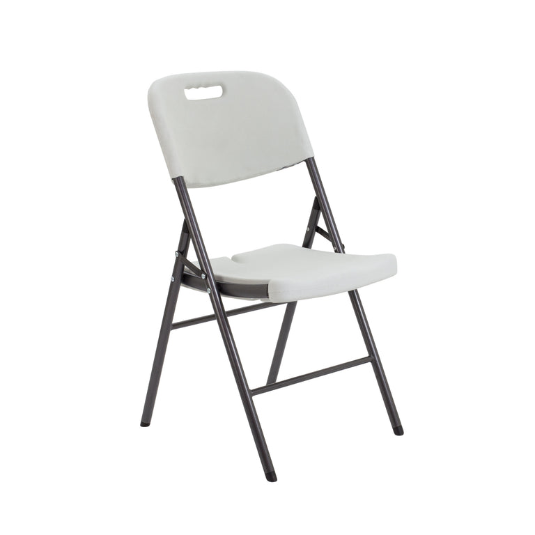 white folding office chair front-left
