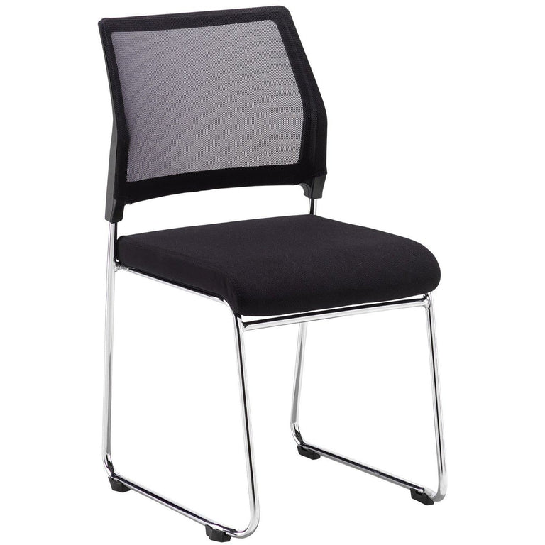 black mesh back meeting chair front-left