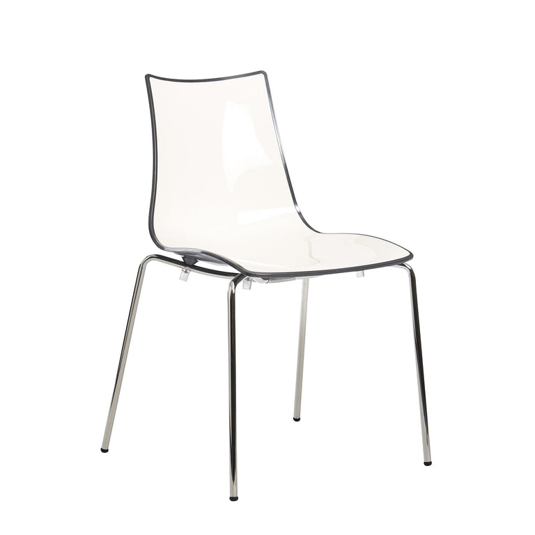 Gecko Shell Dining Stacking Chair With Chrome Legs DM