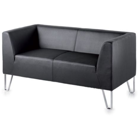 modern black reception sofa