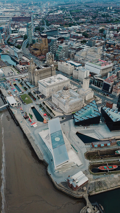 Aerial view of Liverpool, UK