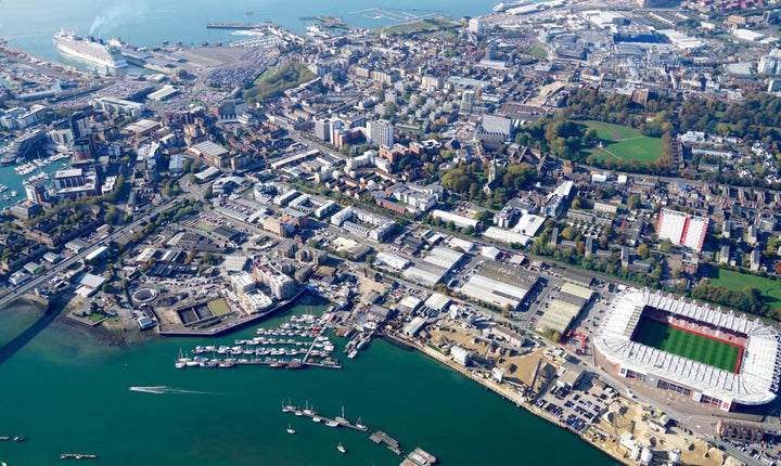 aerial view of Southampton, UK