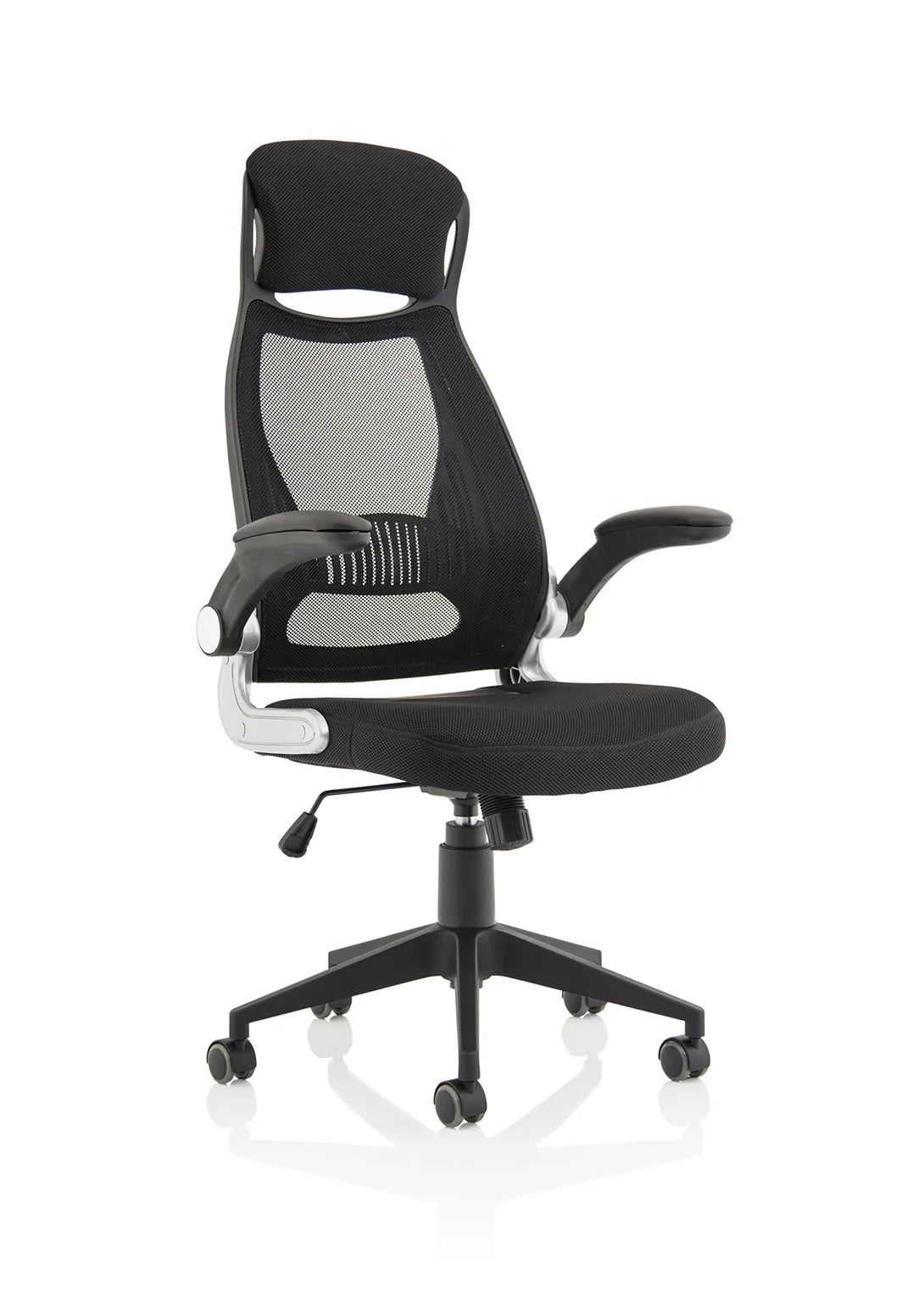 Saturn High Mesh Back Black Executive Office Chair with Arms DY