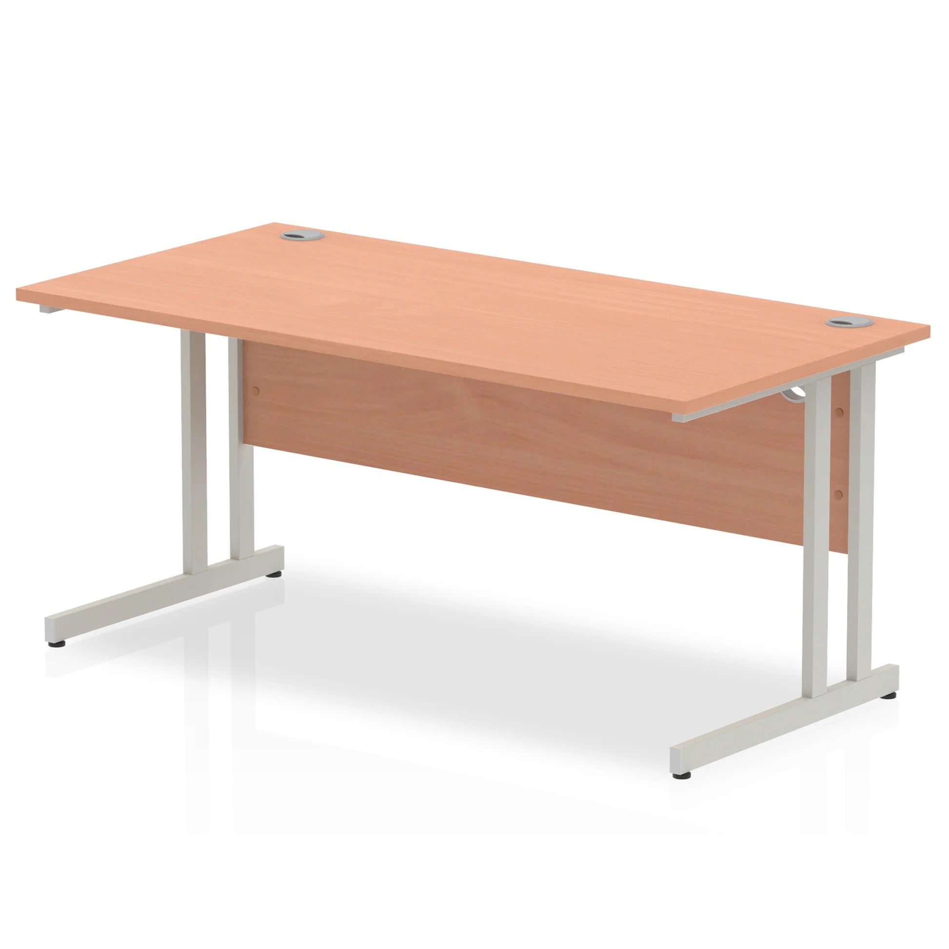 Impulse Straight Desk Cantilever Leg in Beech (600mm depth) DY