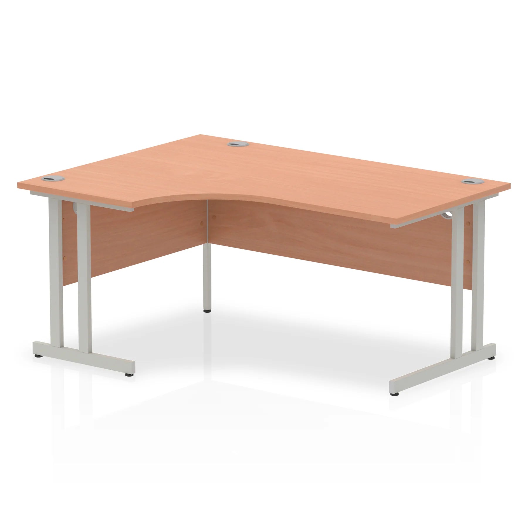 Impulse Crescent Desk Cantilever Leg in Beech DY