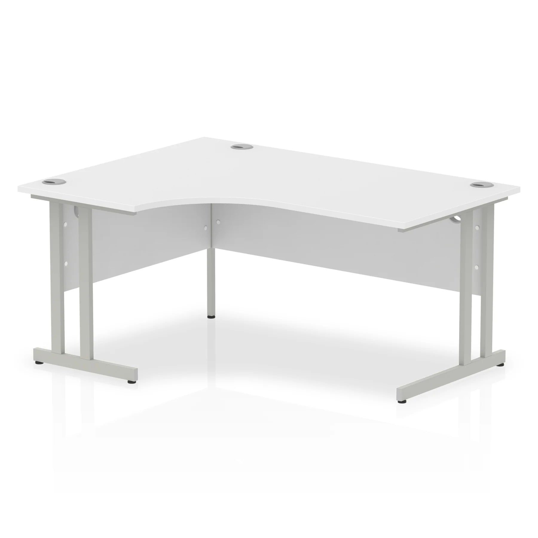 Impulse Crescent Desk Cantilever Leg in White DY