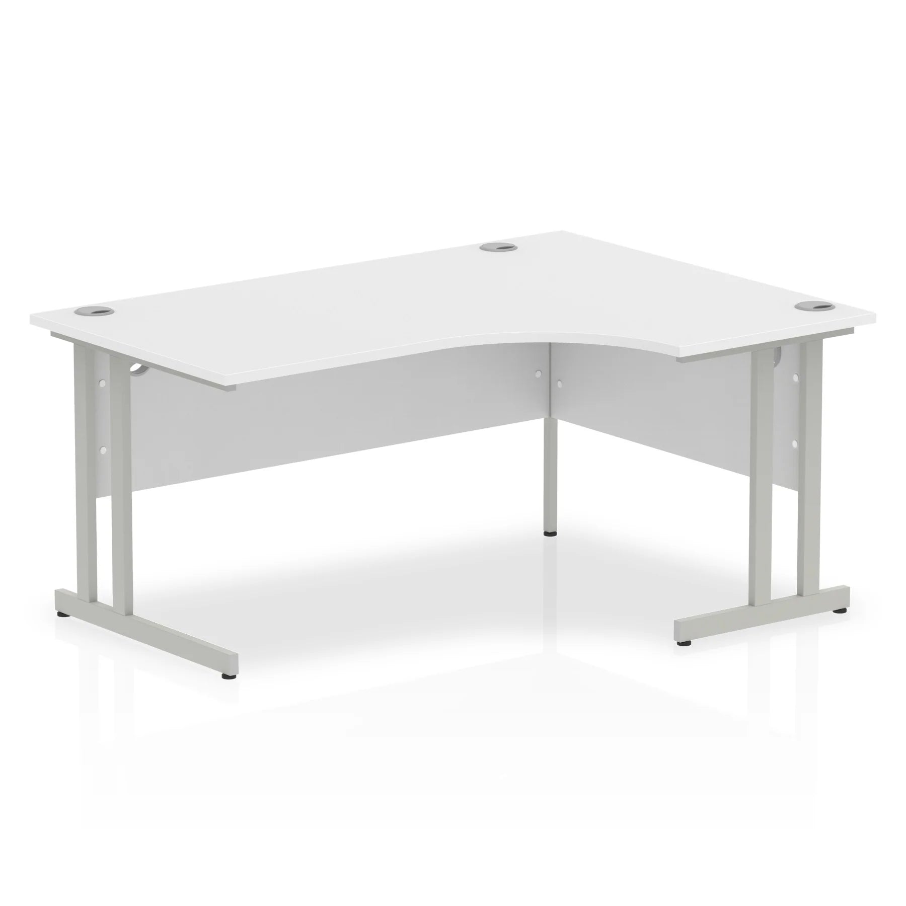 Impulse Crescent Desk Cantilever Leg in White DY