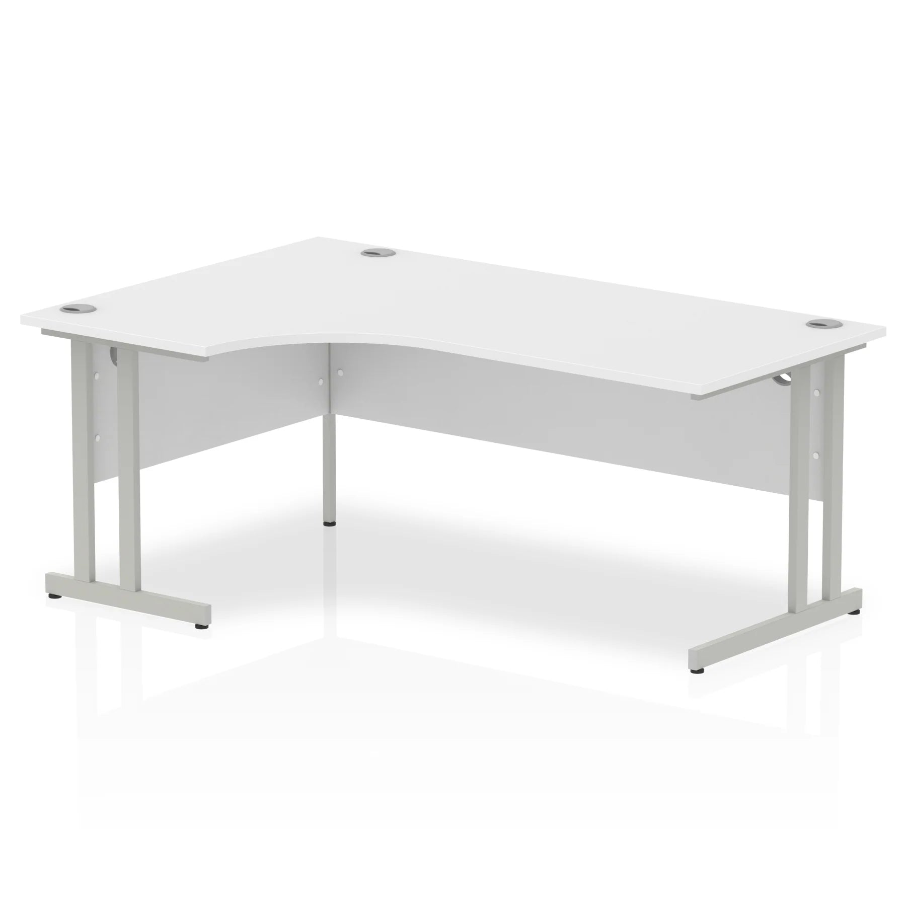 Impulse Crescent Desk Cantilever Leg in White DY