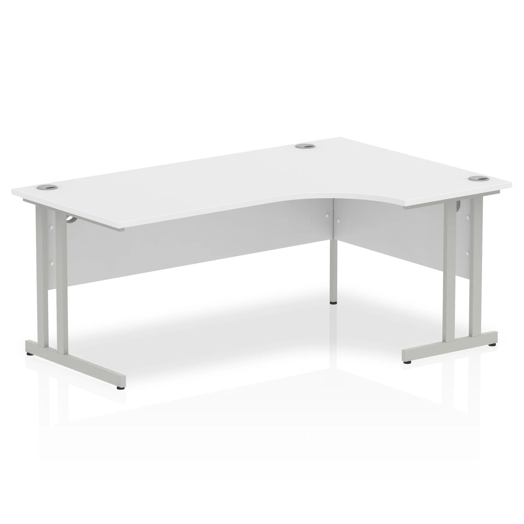 Impulse Crescent Desk Cantilever Leg in White DY