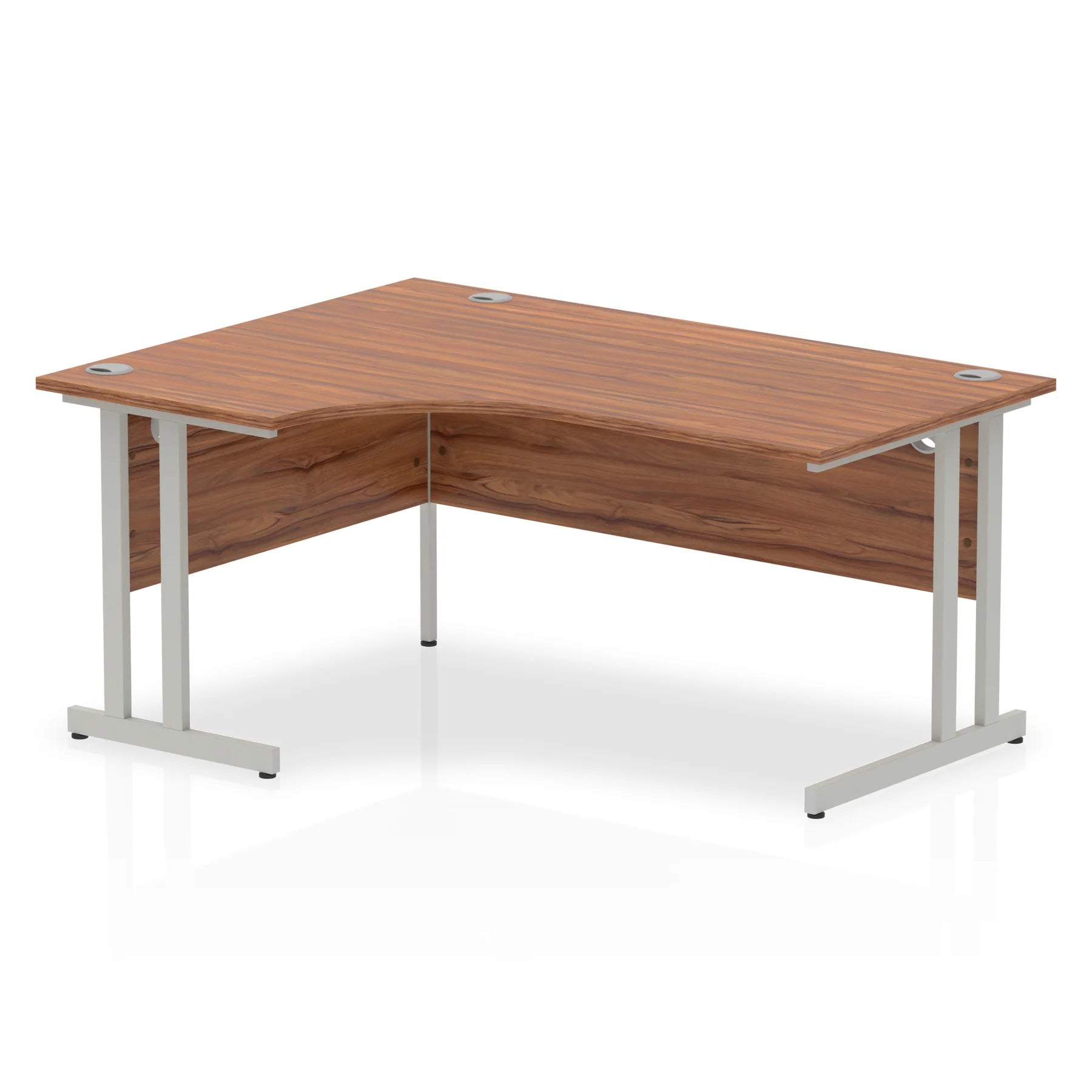 Impulse Crescent Desk Cantilever Leg in Walnut DY