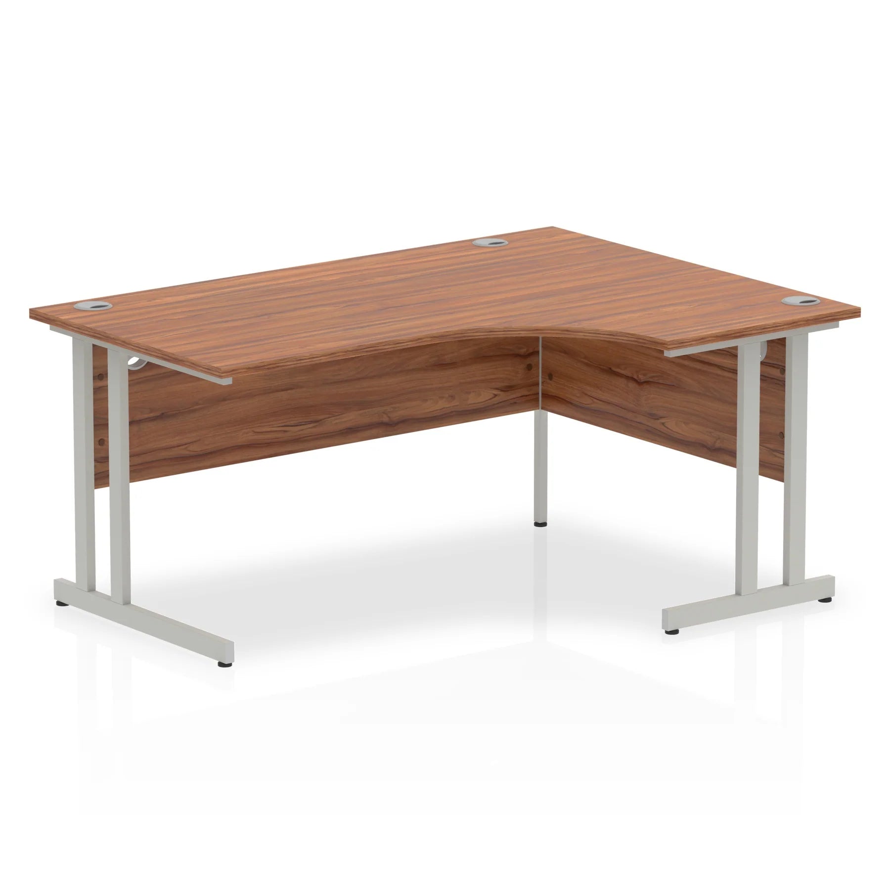 Impulse Crescent Desk Cantilever Leg in Walnut DY