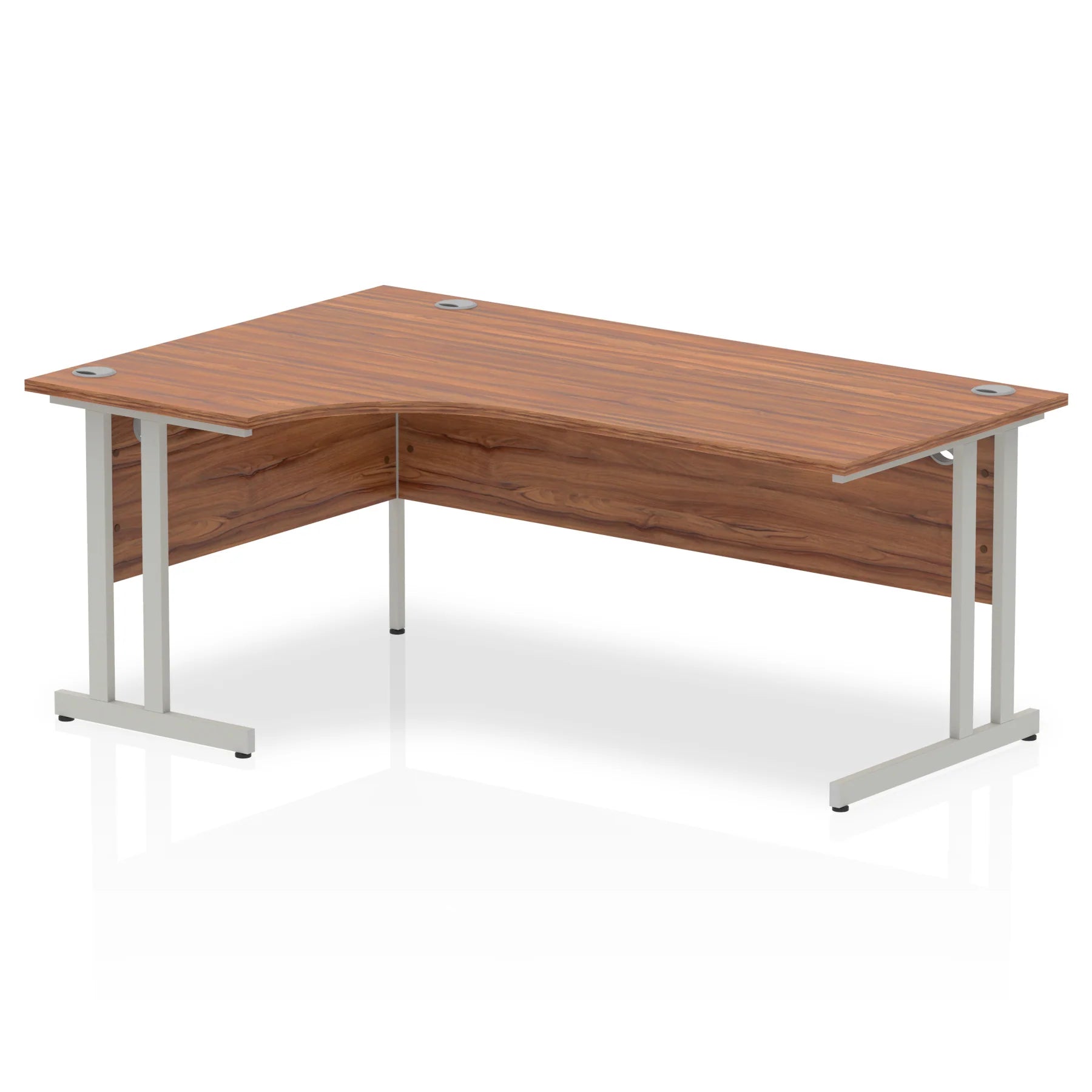 Impulse Crescent Desk Cantilever Leg in Walnut DY