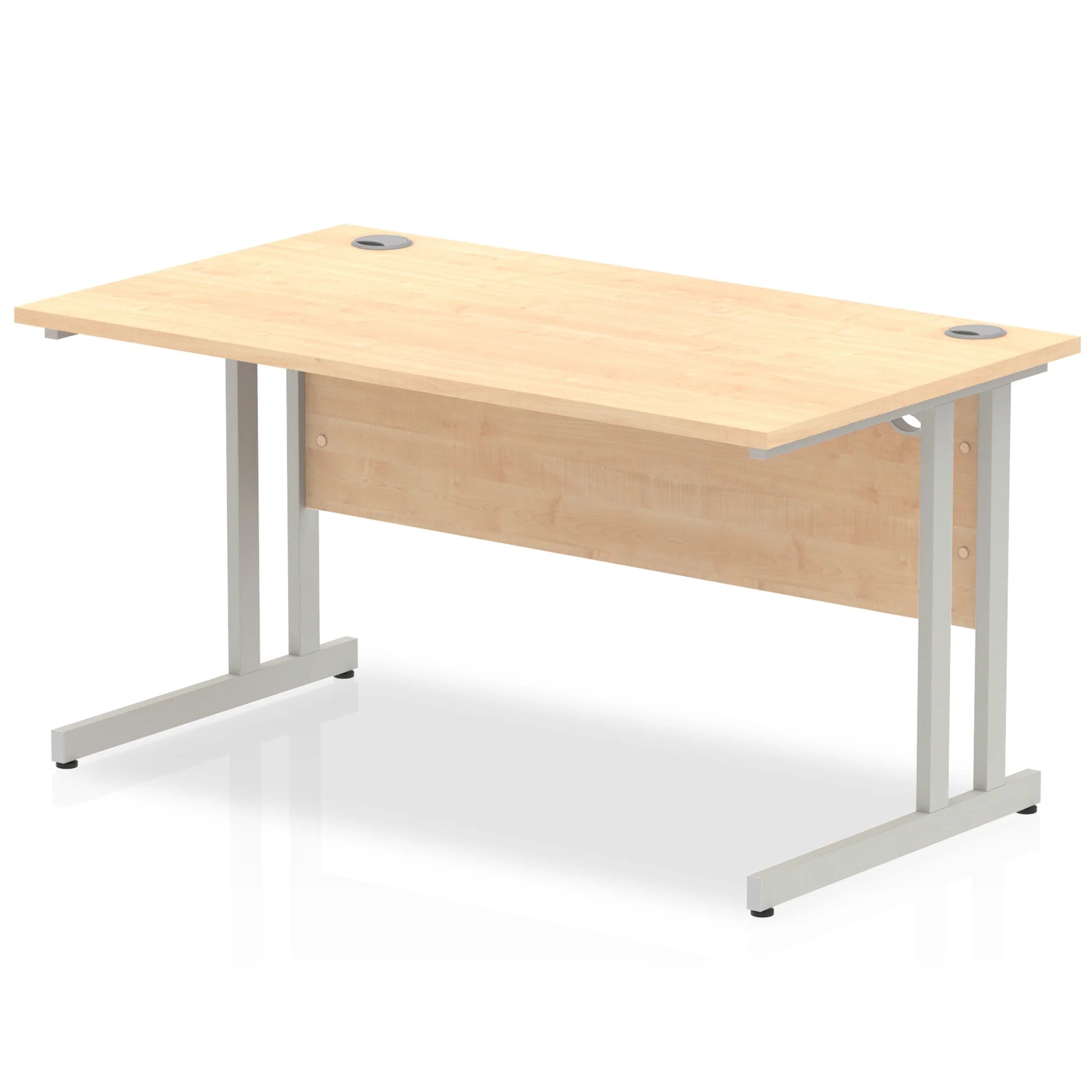 Impulse Straight Desk Cantilever Leg in Maple (600mm depth) DY