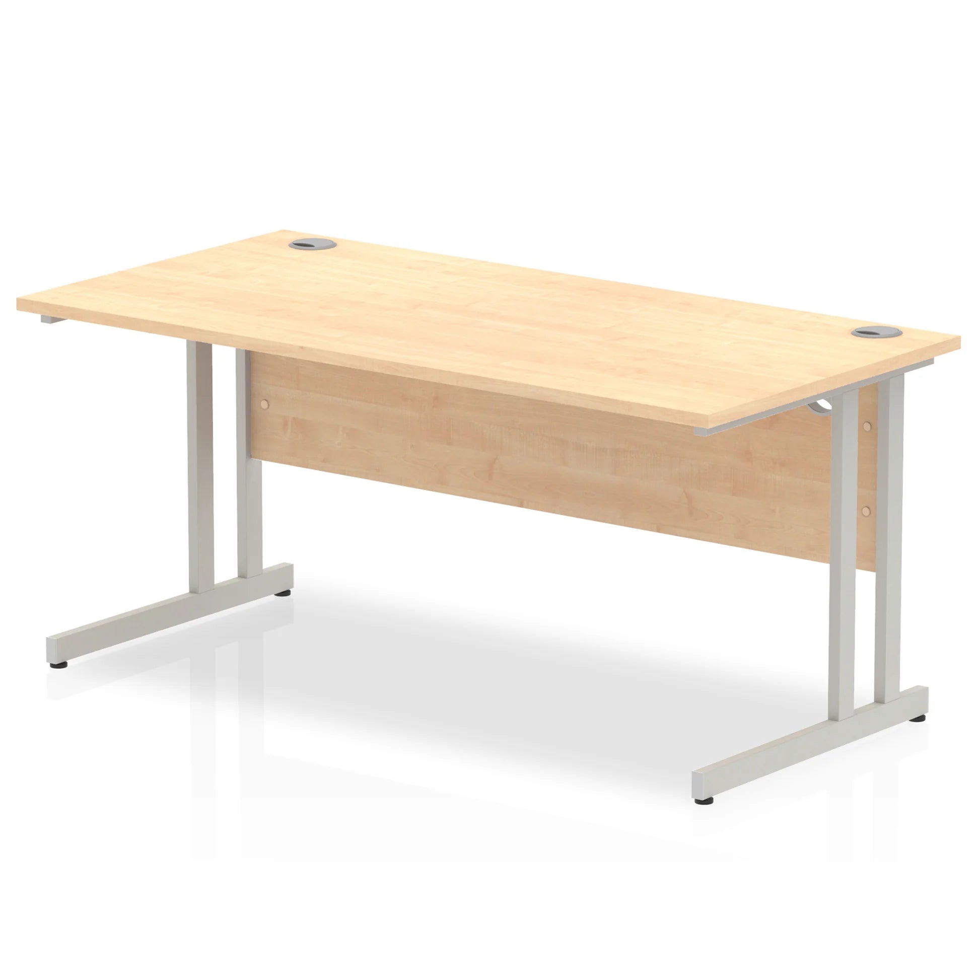 Impulse Straight Desk Cantilever Leg in Maple (600mm depth) DY