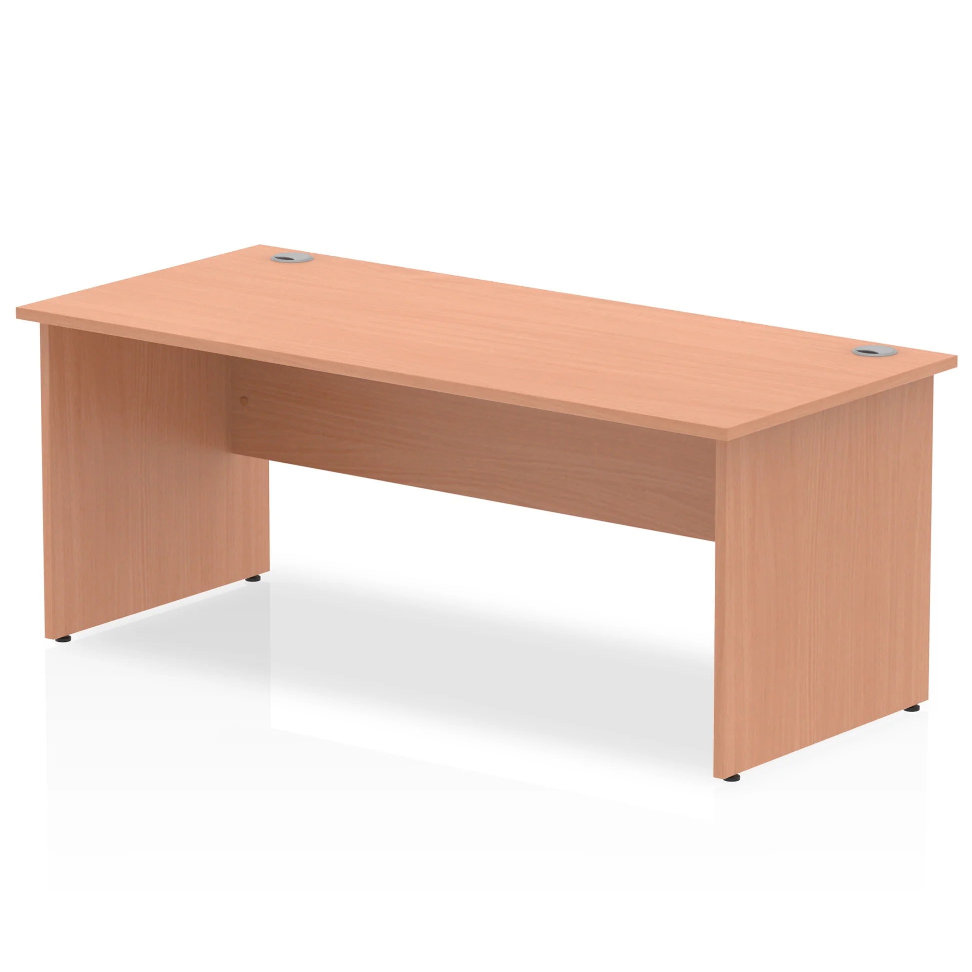 Impulse Straight Desk Panel Leg in Beech (600mm depth) DY