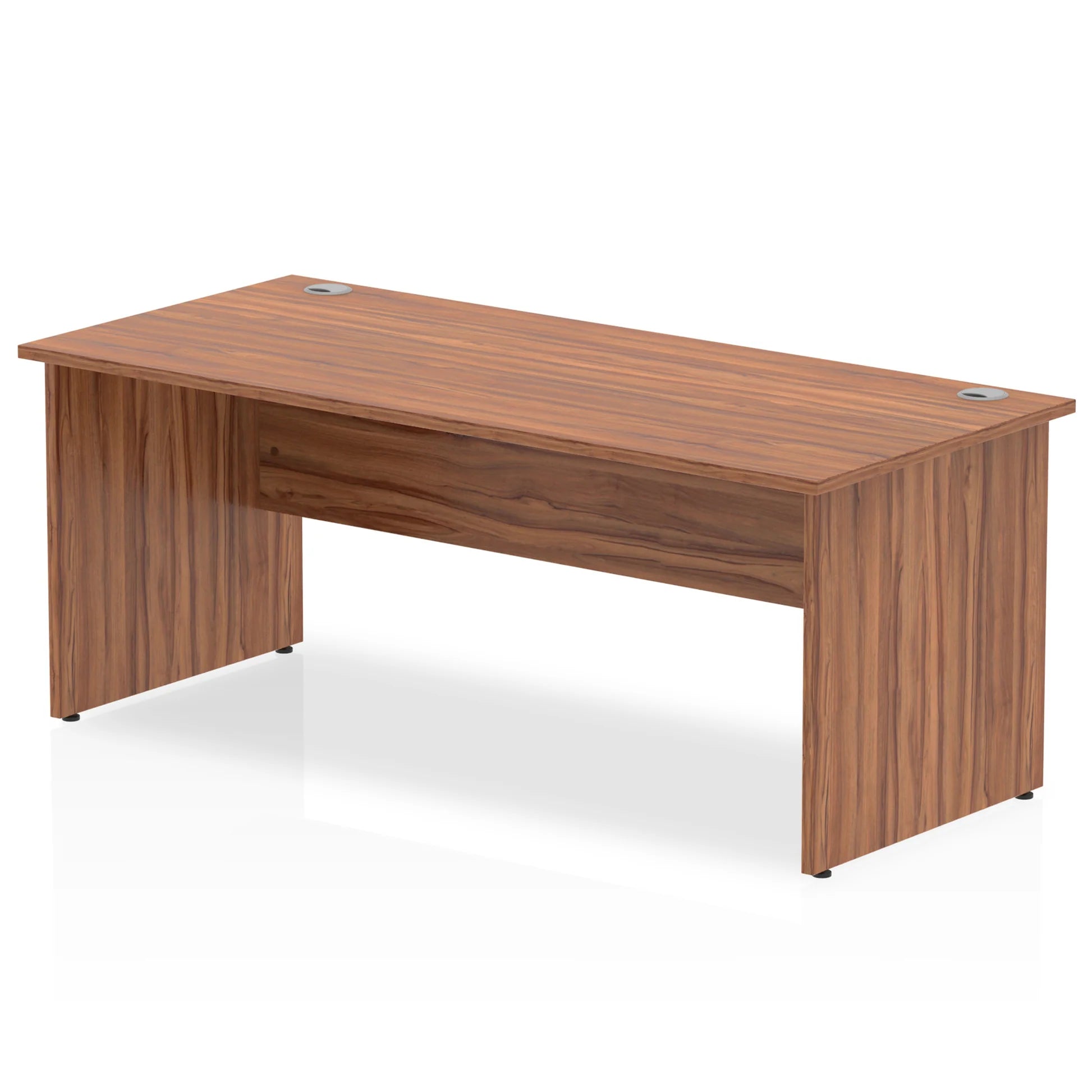 Impulse Straight Desk Panel Leg in Walnut (600mm depth) DY