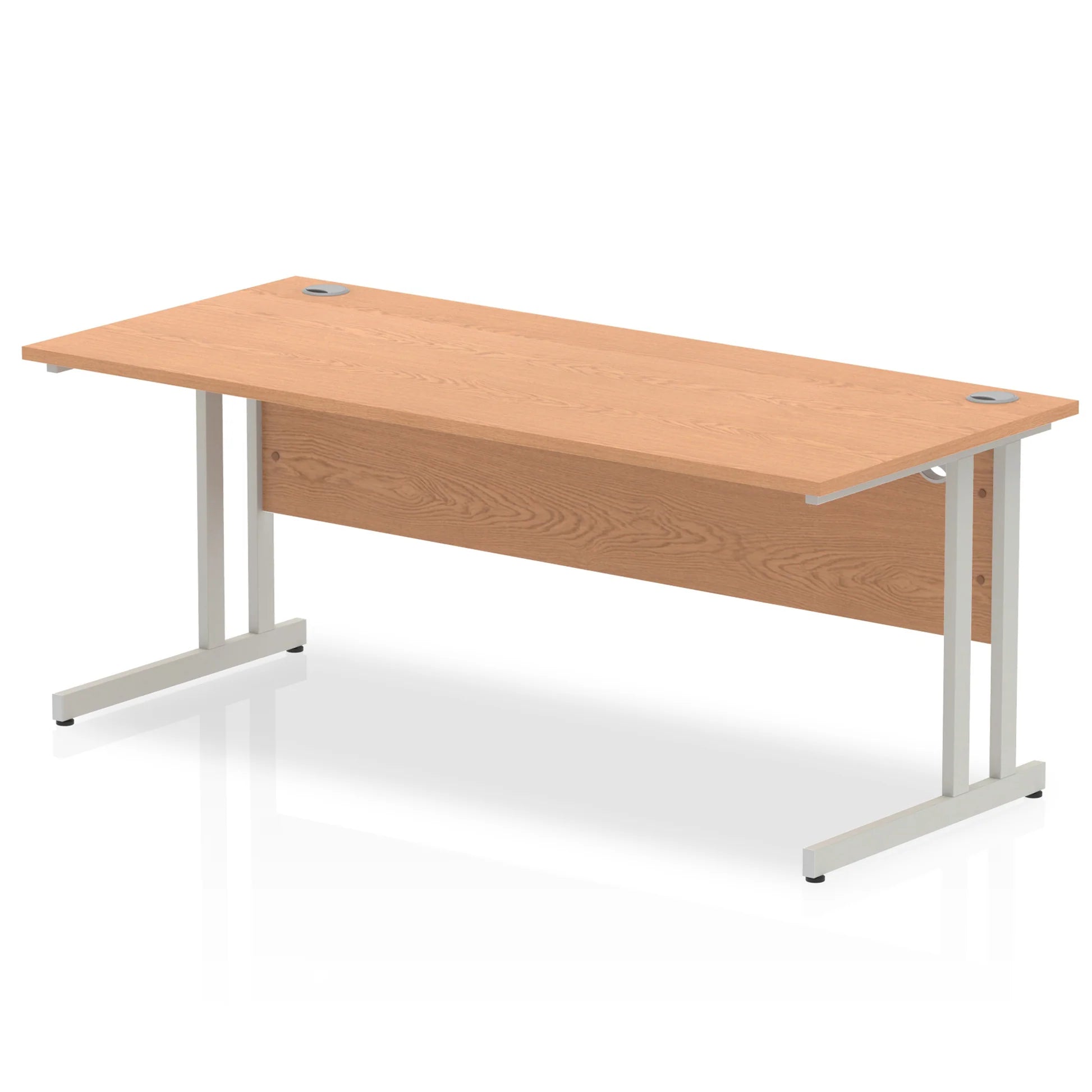 Impulse Straight Desk Cantilever Leg in Oak (600mm depth) DY