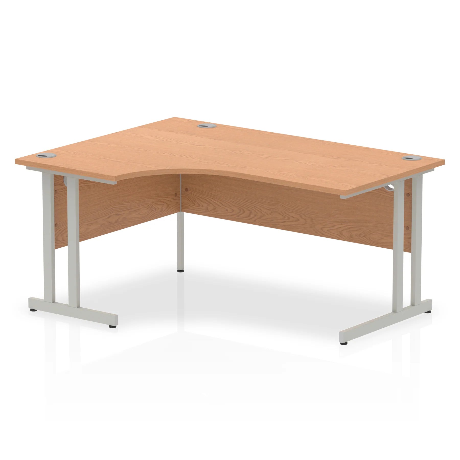 Impulse Crescent Desk Cantilever Leg in Oak DY