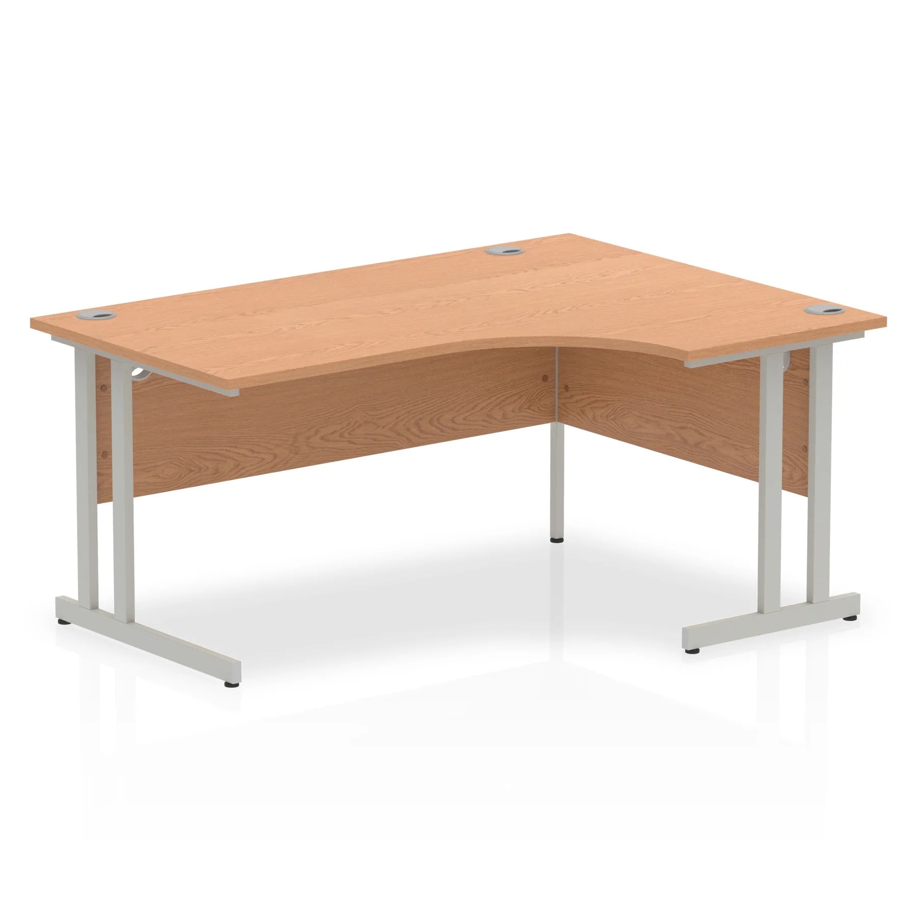 Impulse Crescent Desk Cantilever Leg in Oak DY