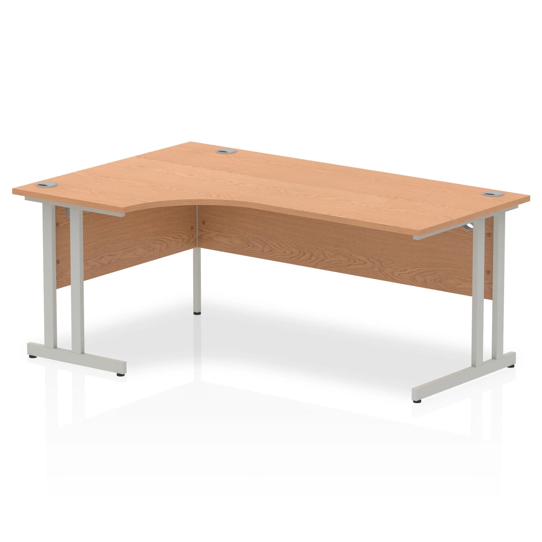 Impulse Crescent Desk Cantilever Leg in Oak DY