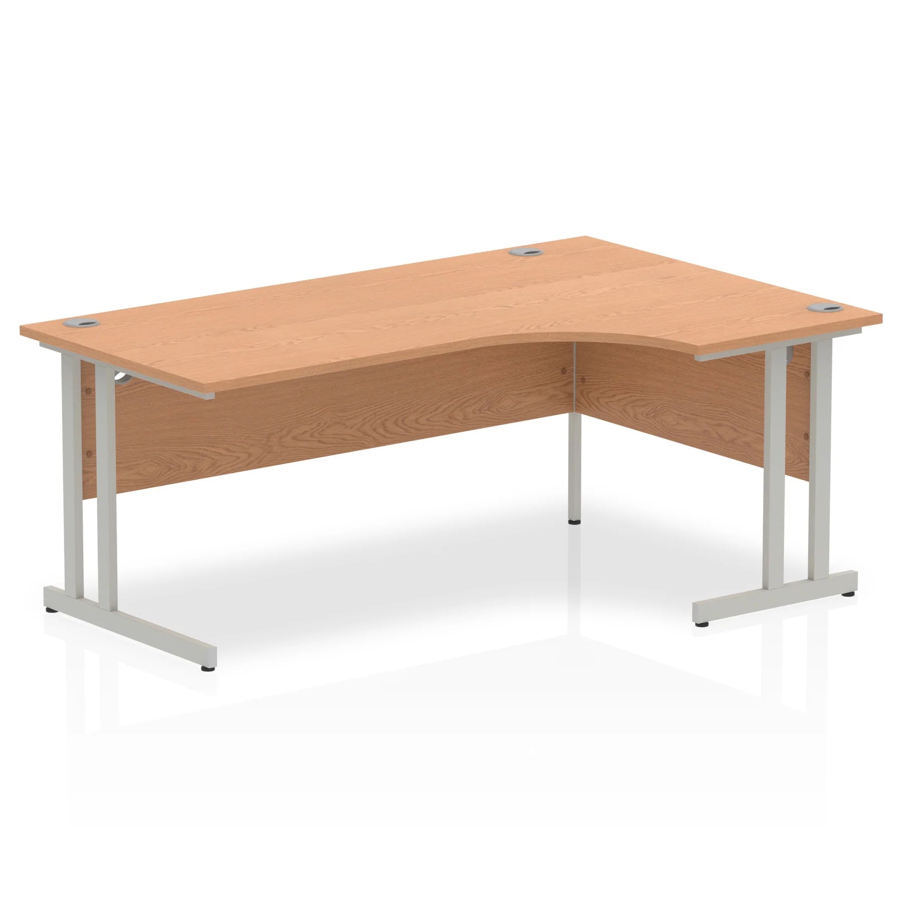 Impulse Crescent Desk Cantilever Leg in Oak DY