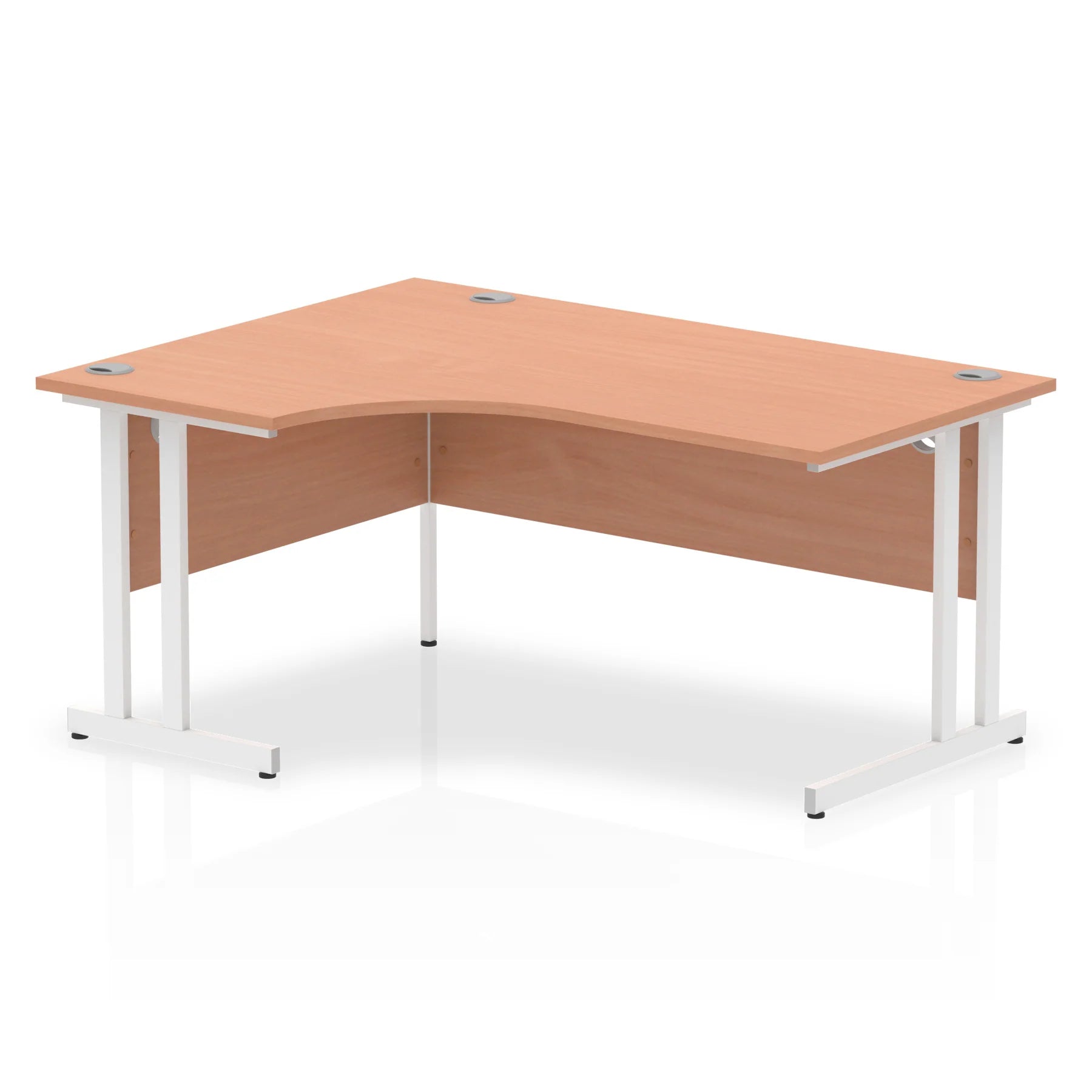 Impulse Crescent Desk Cantilever Leg in Beech DY