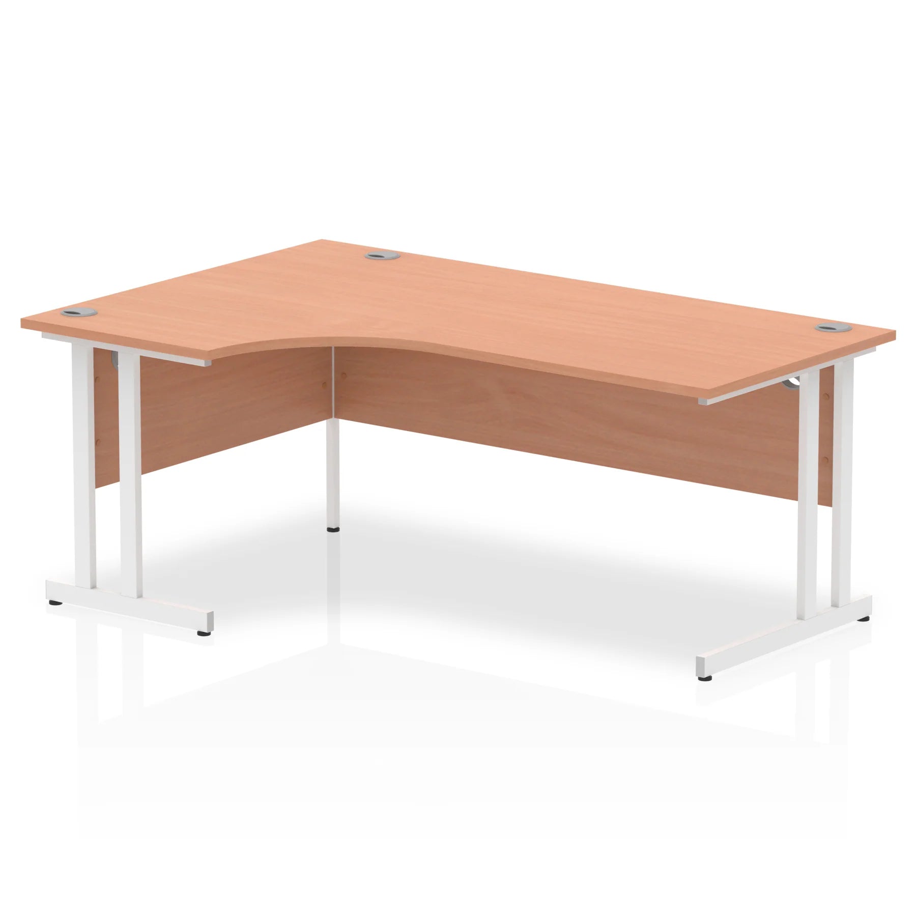 Impulse Crescent Desk Cantilever Leg in Beech DY