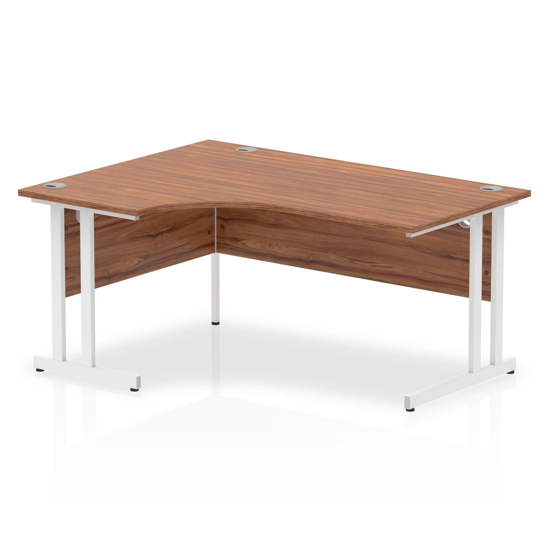 Impulse Crescent Desk Cantilever Leg in Walnut DY