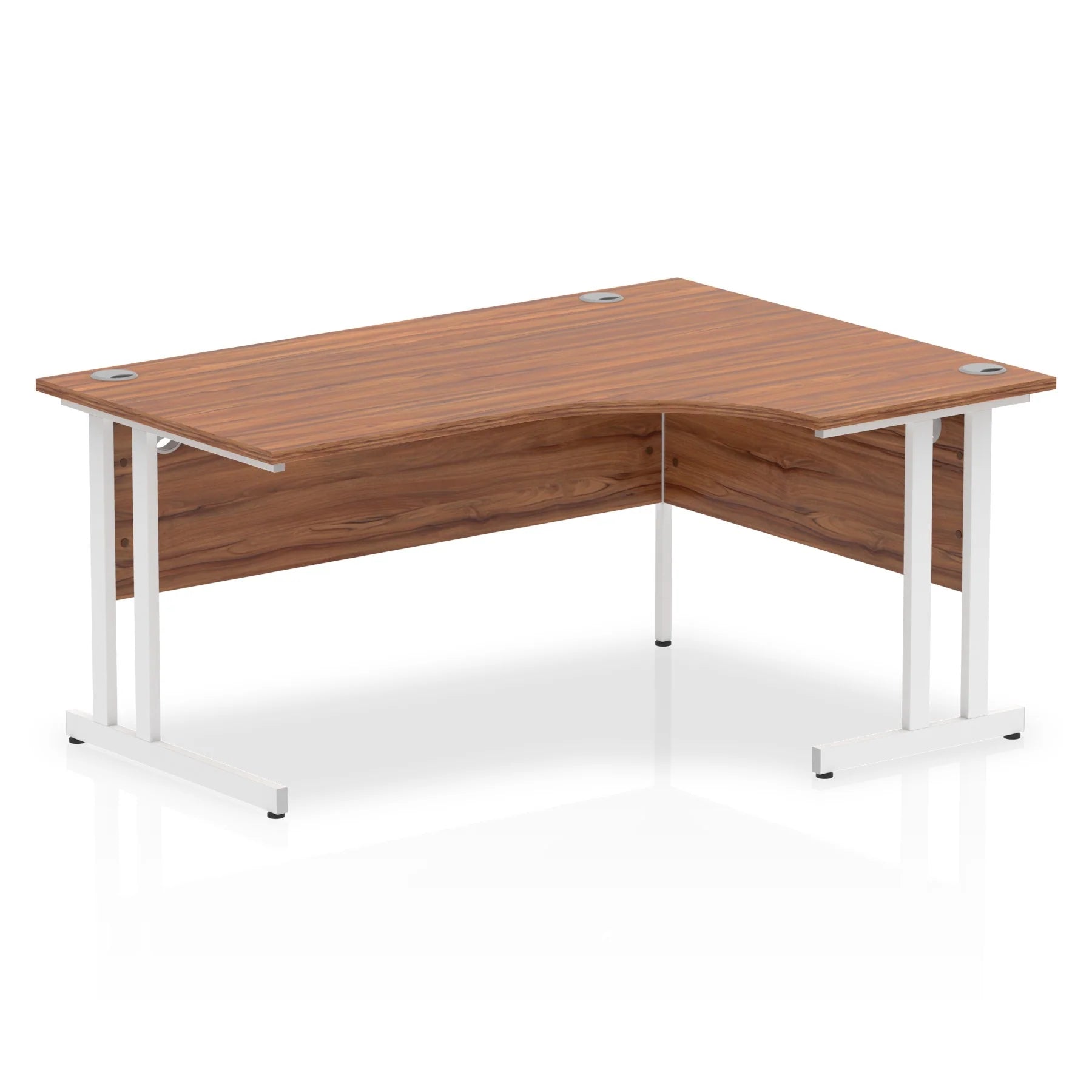 Impulse Crescent Desk Cantilever Leg in Walnut DY