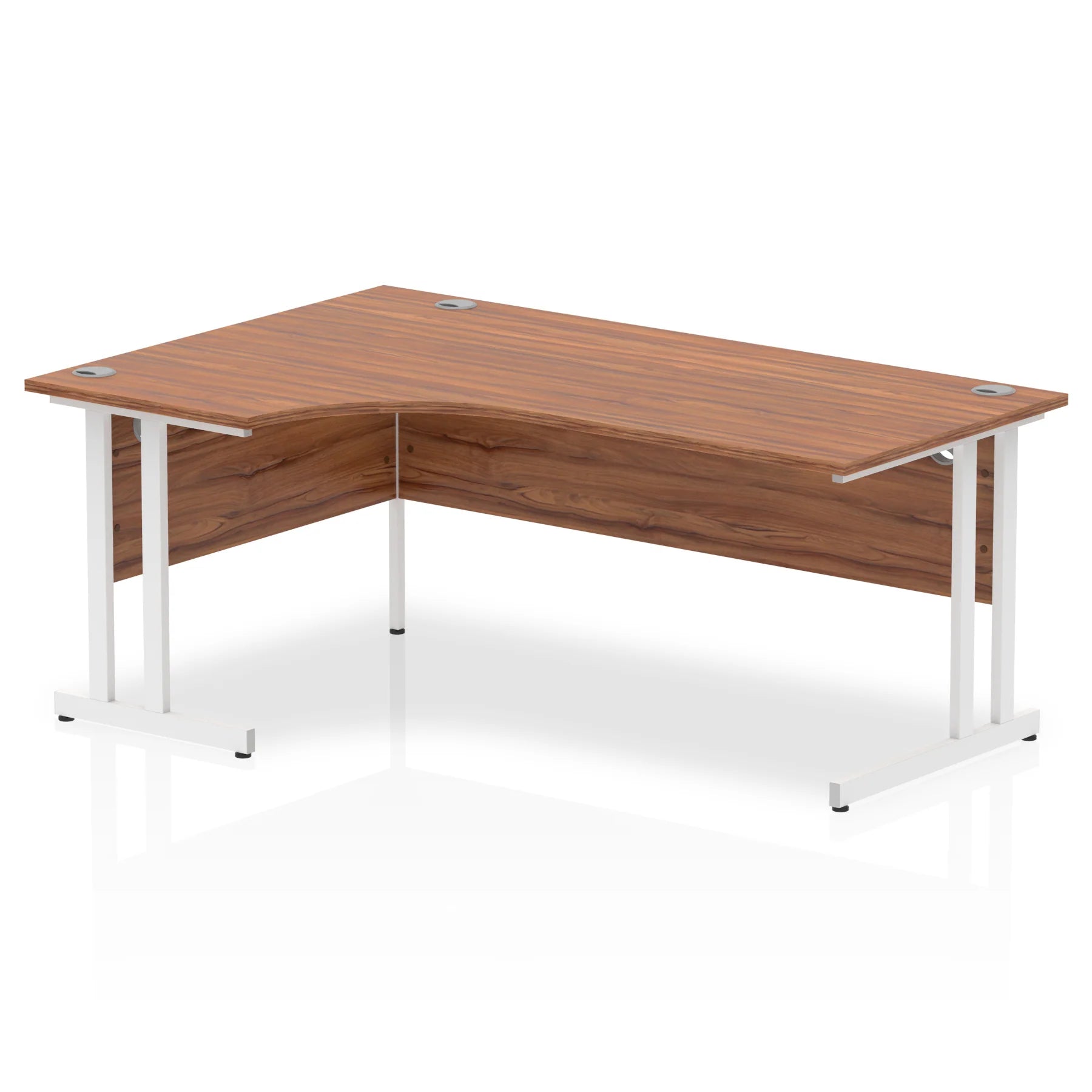 Impulse Crescent Desk Cantilever Leg in Walnut DY