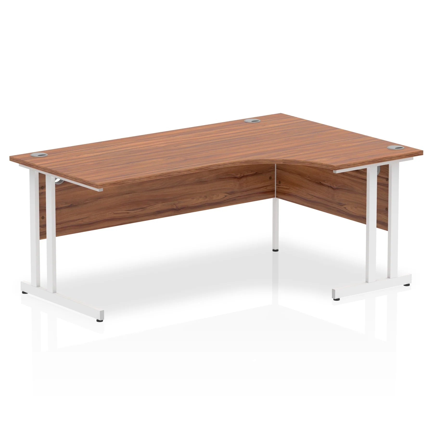 Impulse Crescent Desk Cantilever Leg in Walnut DY