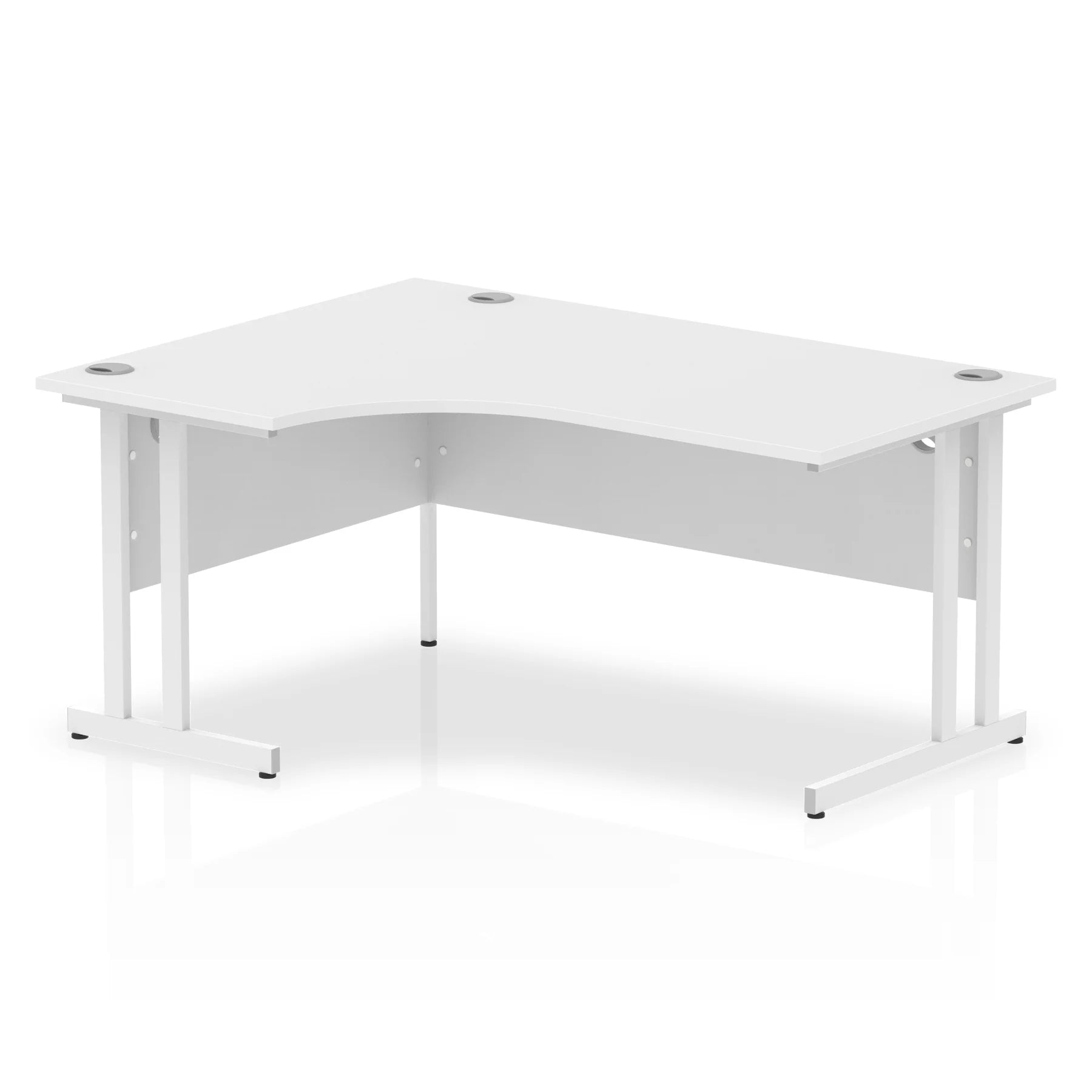 Impulse Crescent Desk Cantilever Leg in White DY