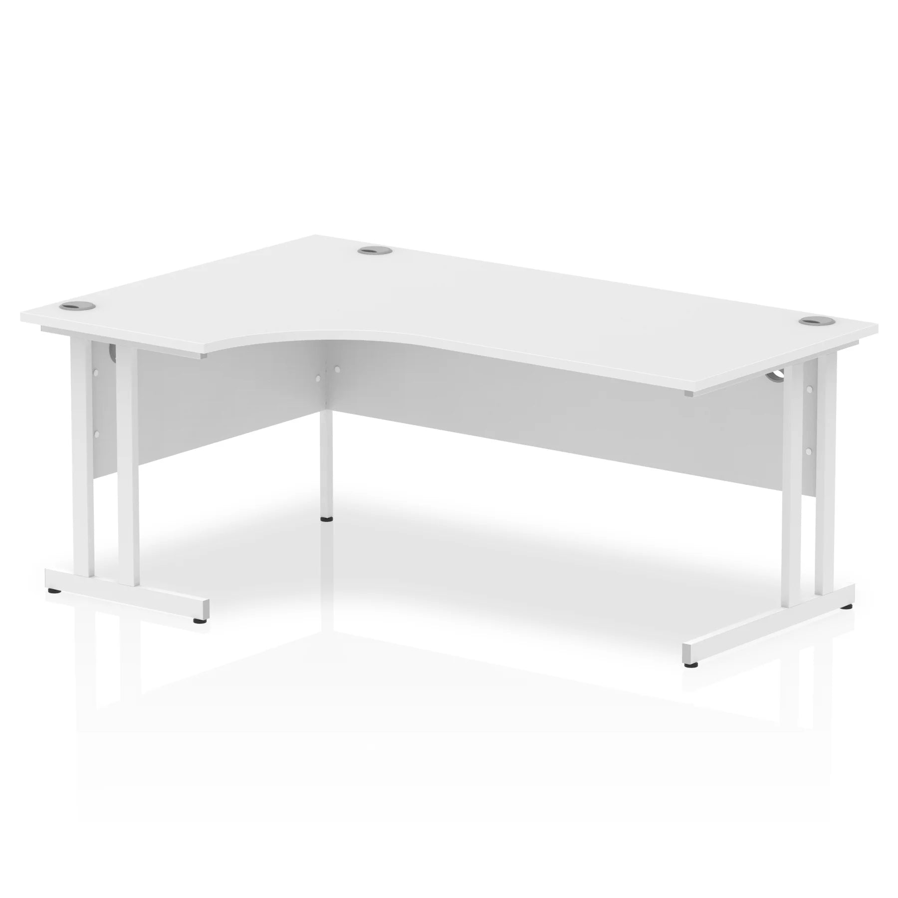 Impulse Crescent Desk Cantilever Leg in White DY