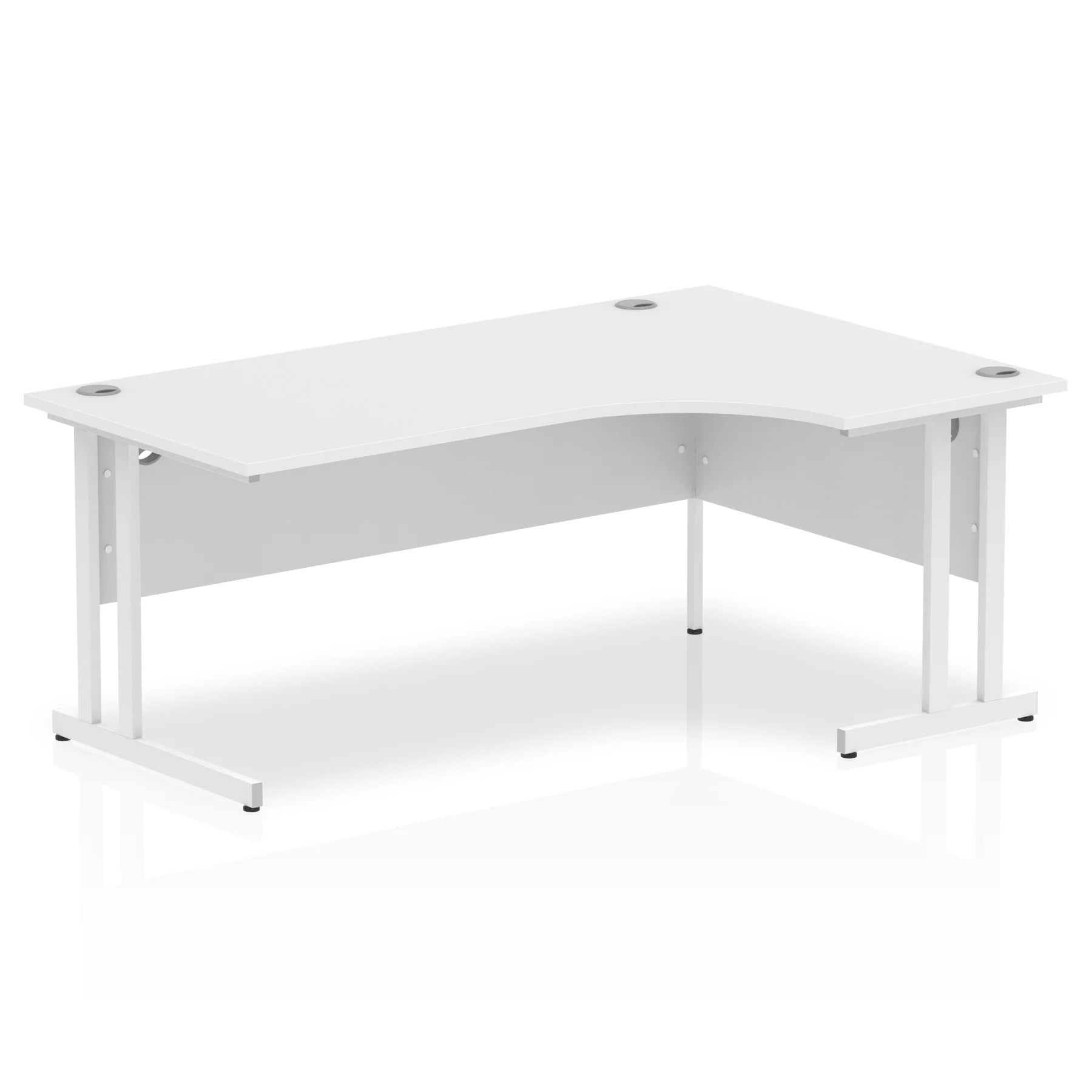 Impulse Crescent Desk Cantilever Leg in White DY