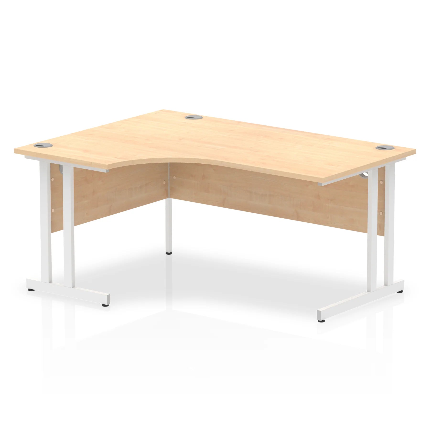 Impulse Crescent Desk Cantilever Leg in Maple DY