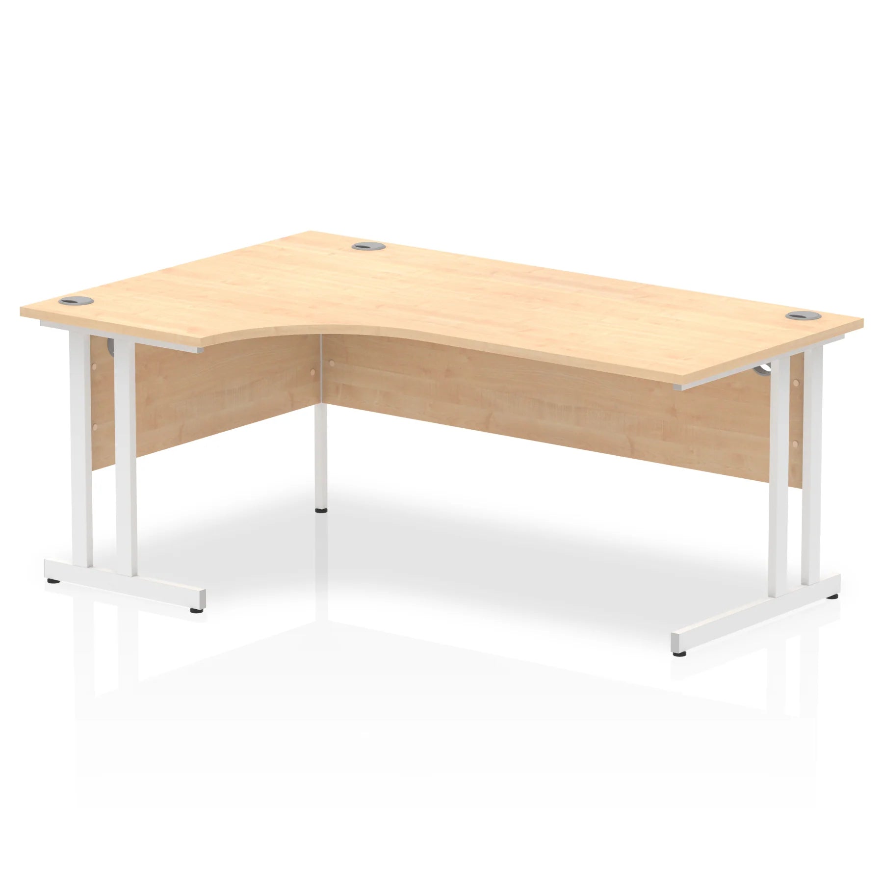 Impulse Crescent Desk Cantilever Leg in Maple DY
