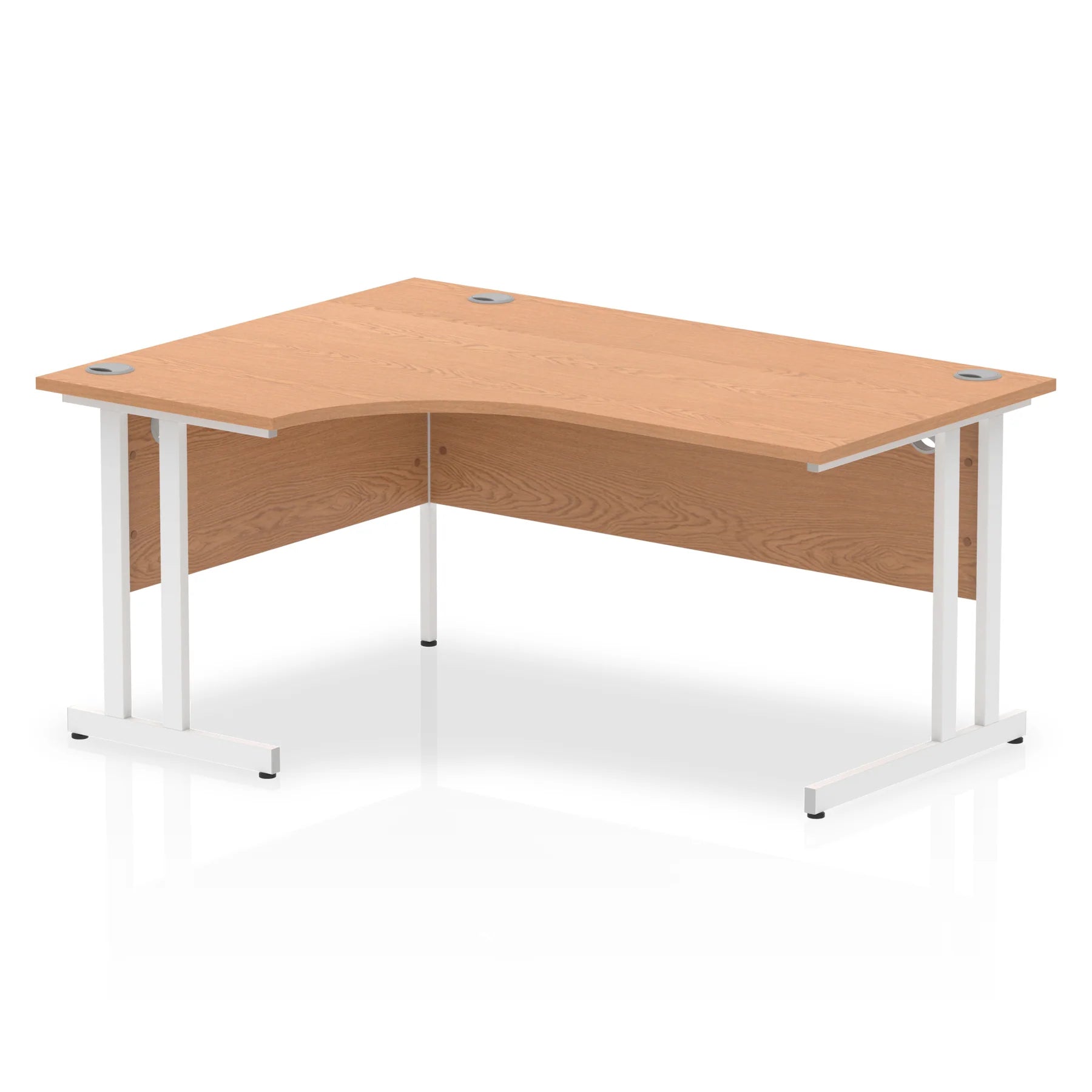 Impulse Crescent Desk Cantilever Leg in Oak DY
