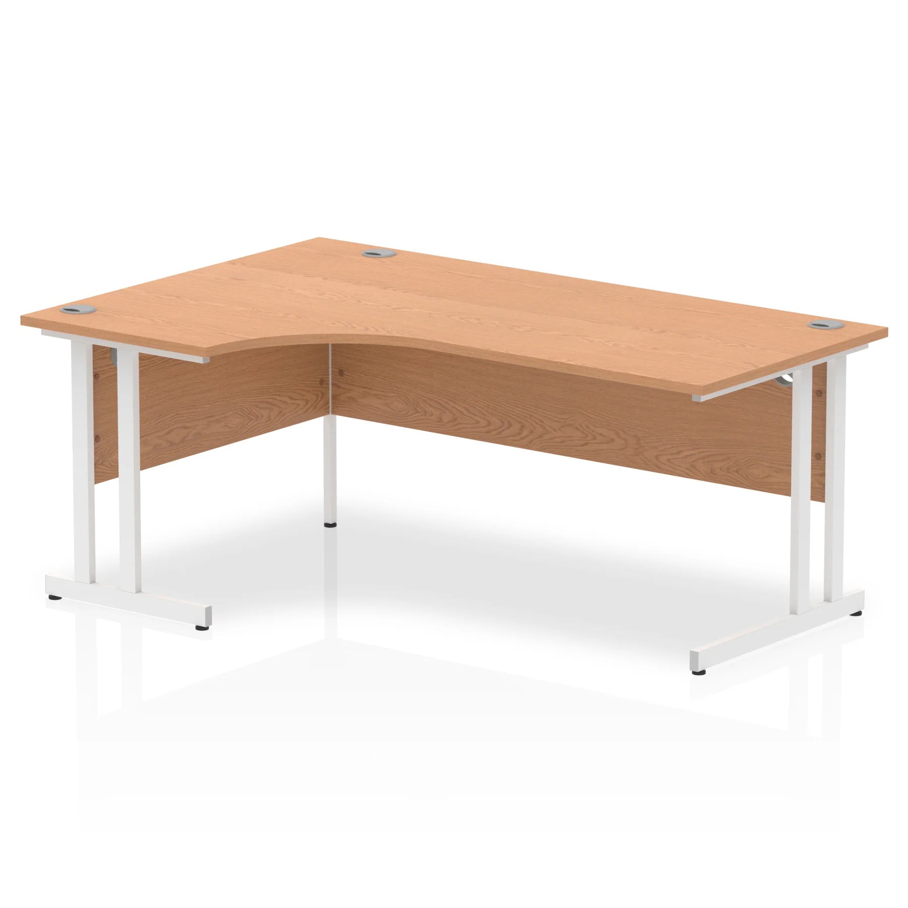Impulse Crescent Desk Cantilever Leg in Oak DY