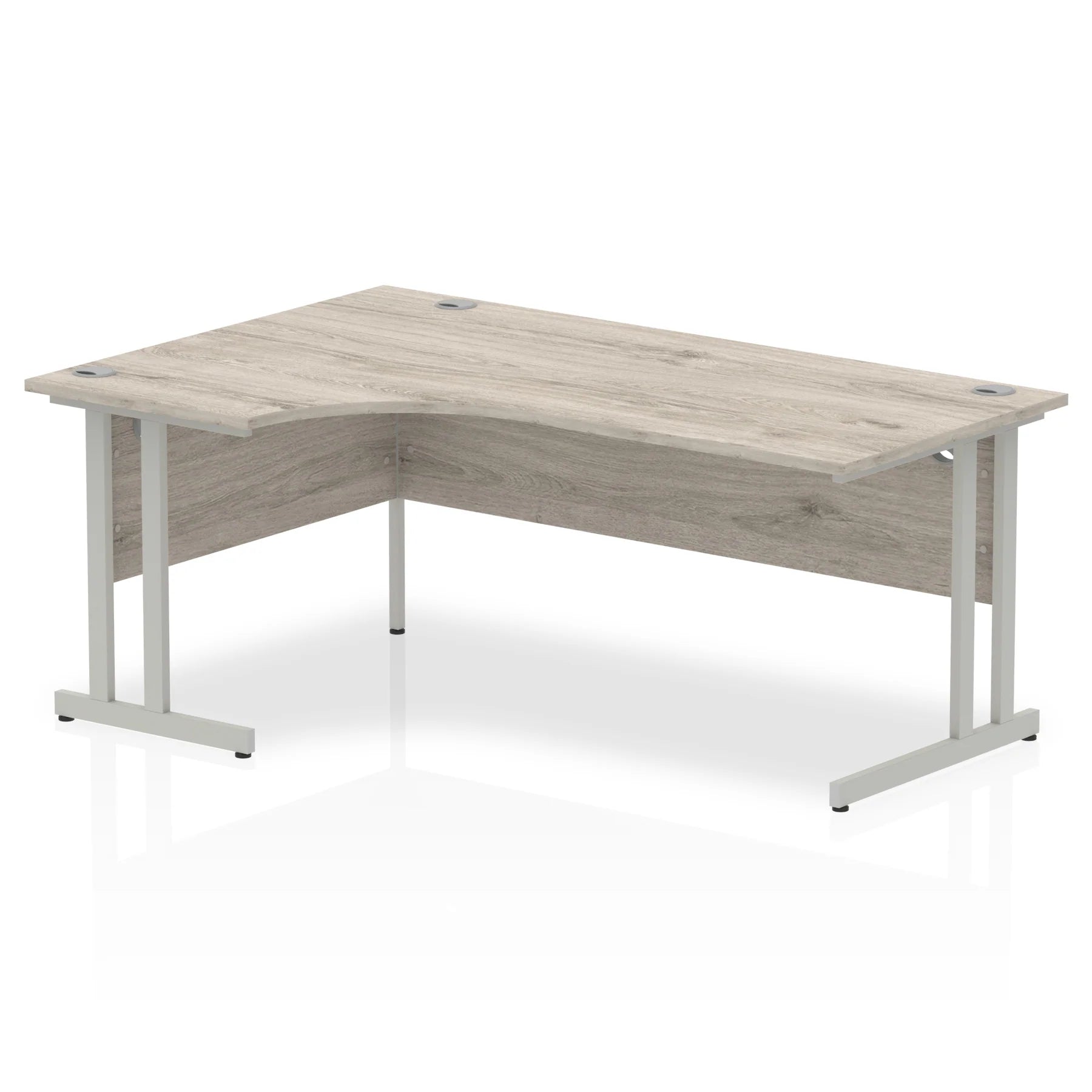 Impulse Crescent Desk Cantilever Leg in Grey Oak DY