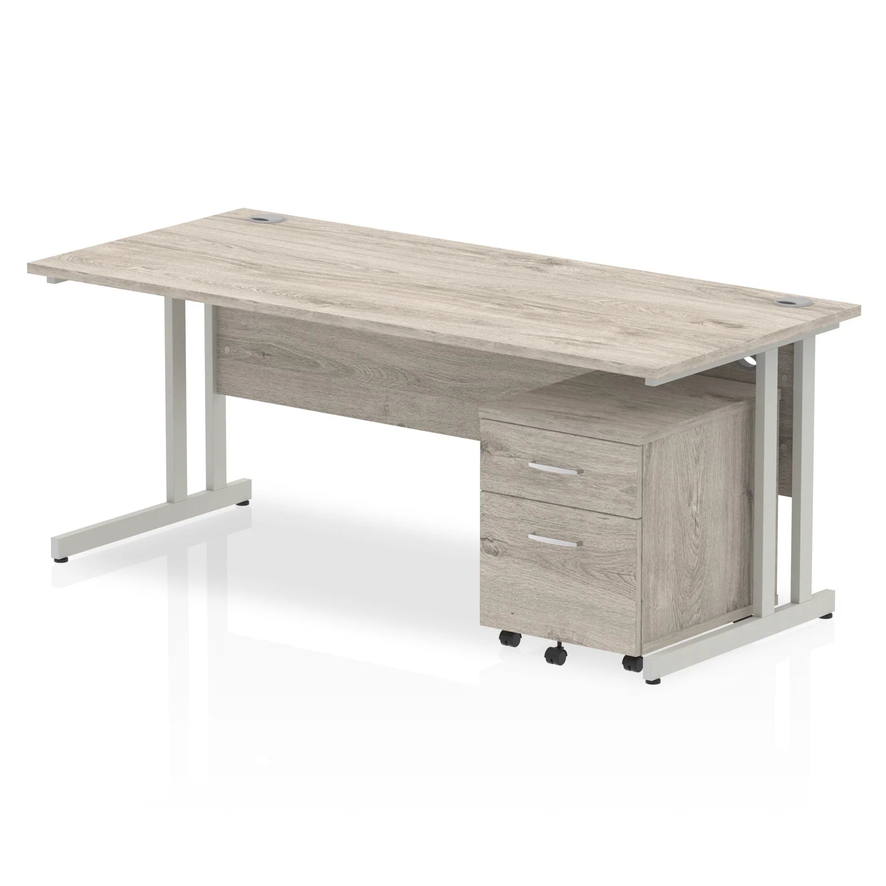 Impulse 1800mm Cantilever Straight Desk With Mobile Pedestal Bundle DY