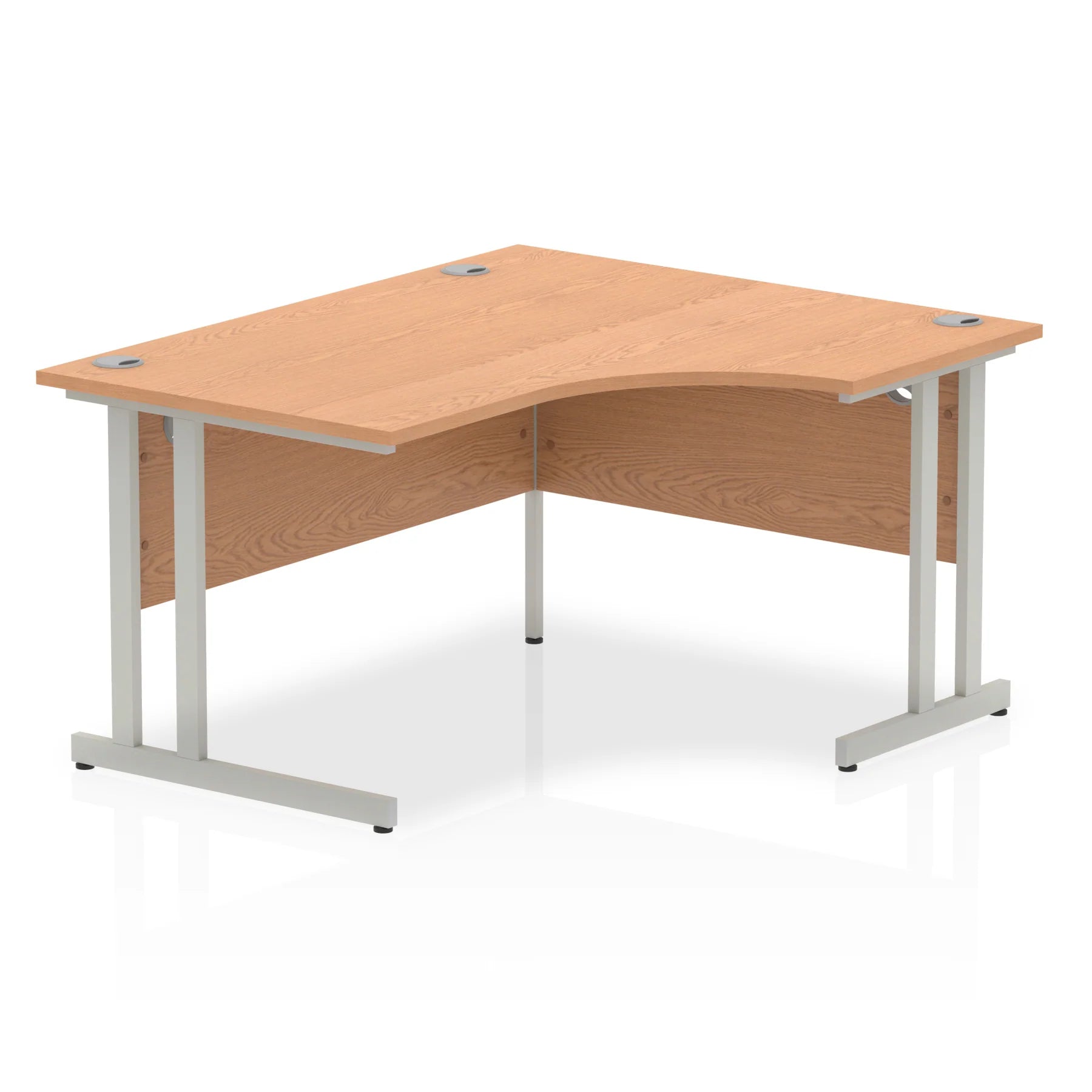 Impulse Crescent Desk Cantilever Leg in Oak DY