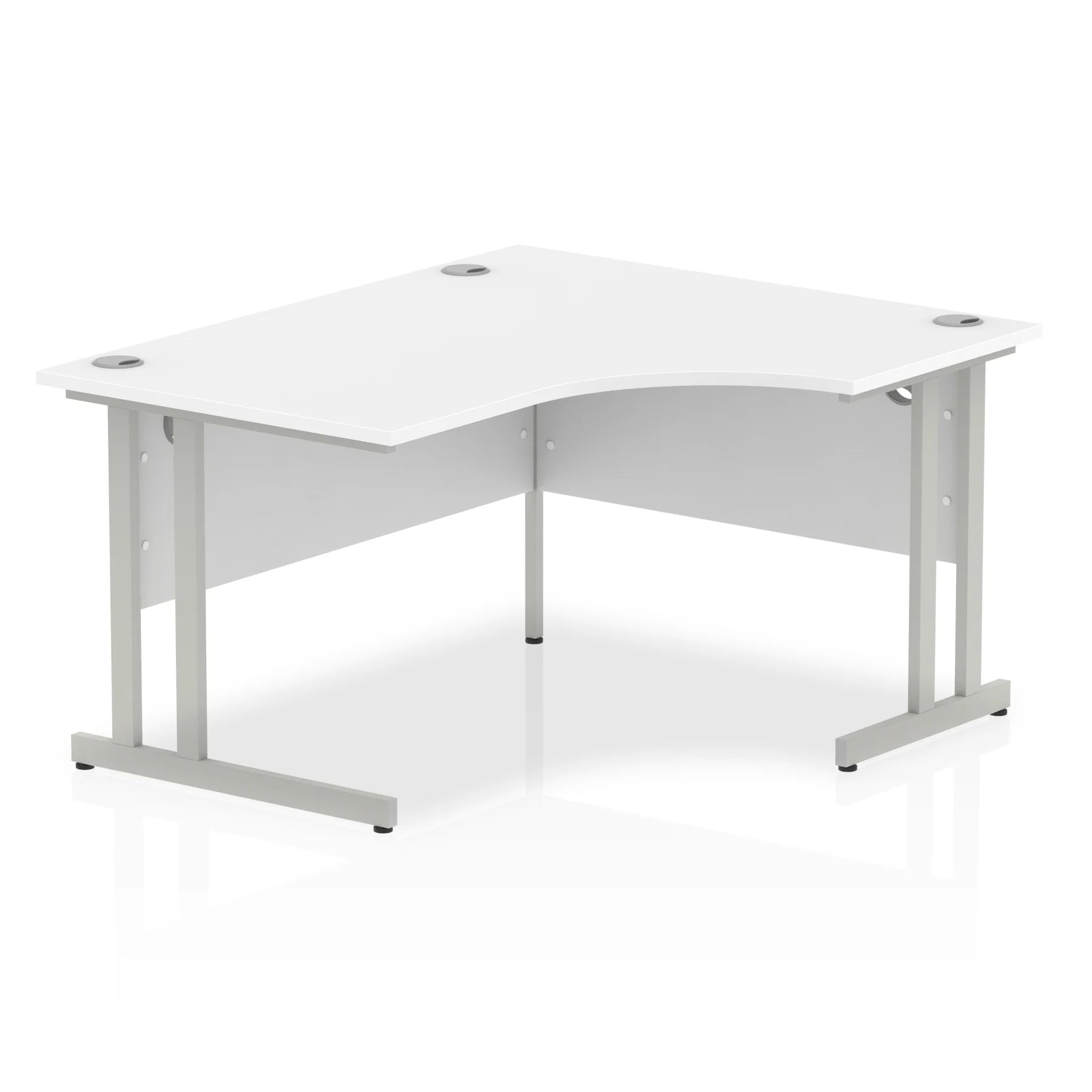 Impulse Crescent Desk Cantilever Leg in White DY