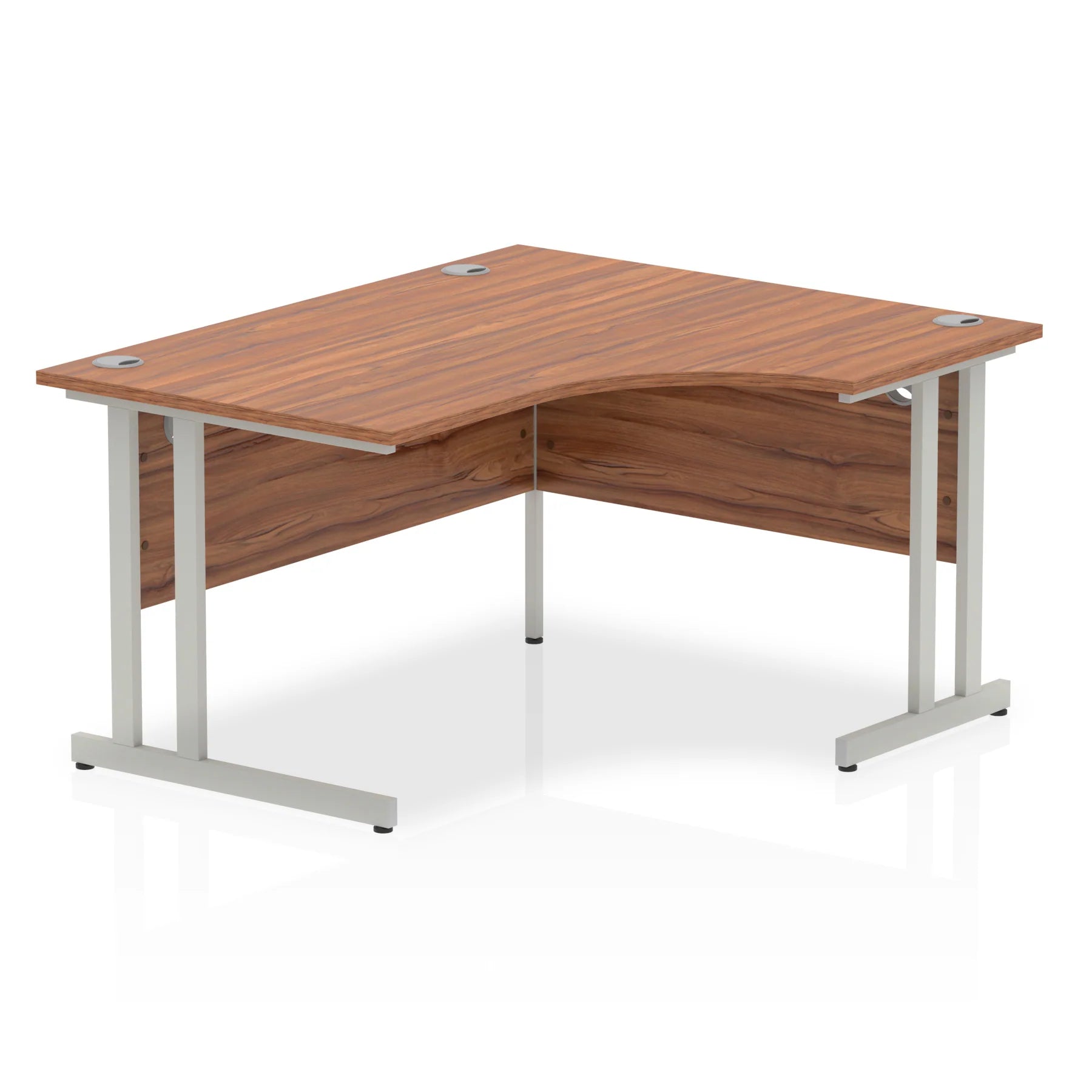 Impulse Crescent Desk Cantilever Leg in Walnut DY