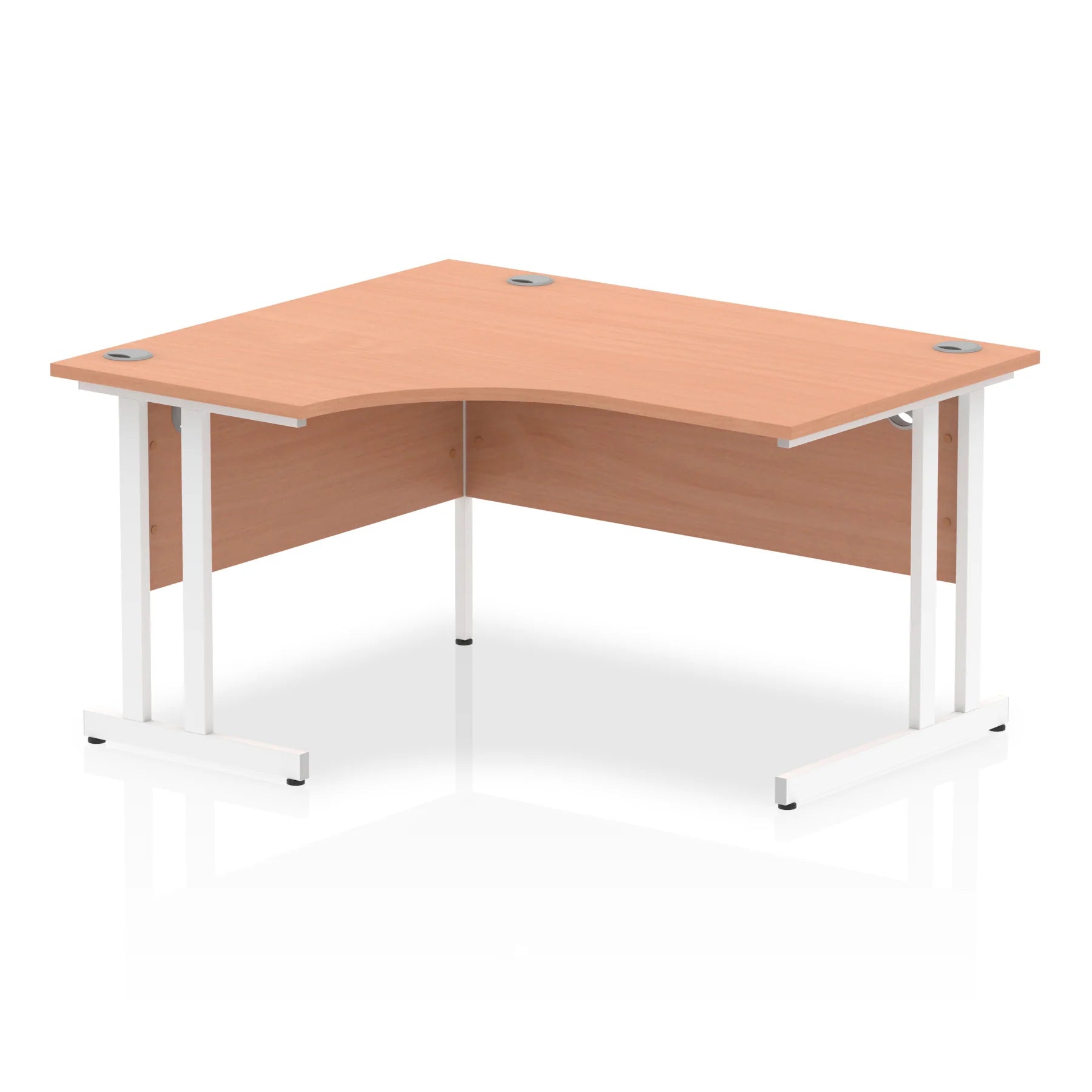 Impulse Crescent Desk Cantilever Leg in Beech DY