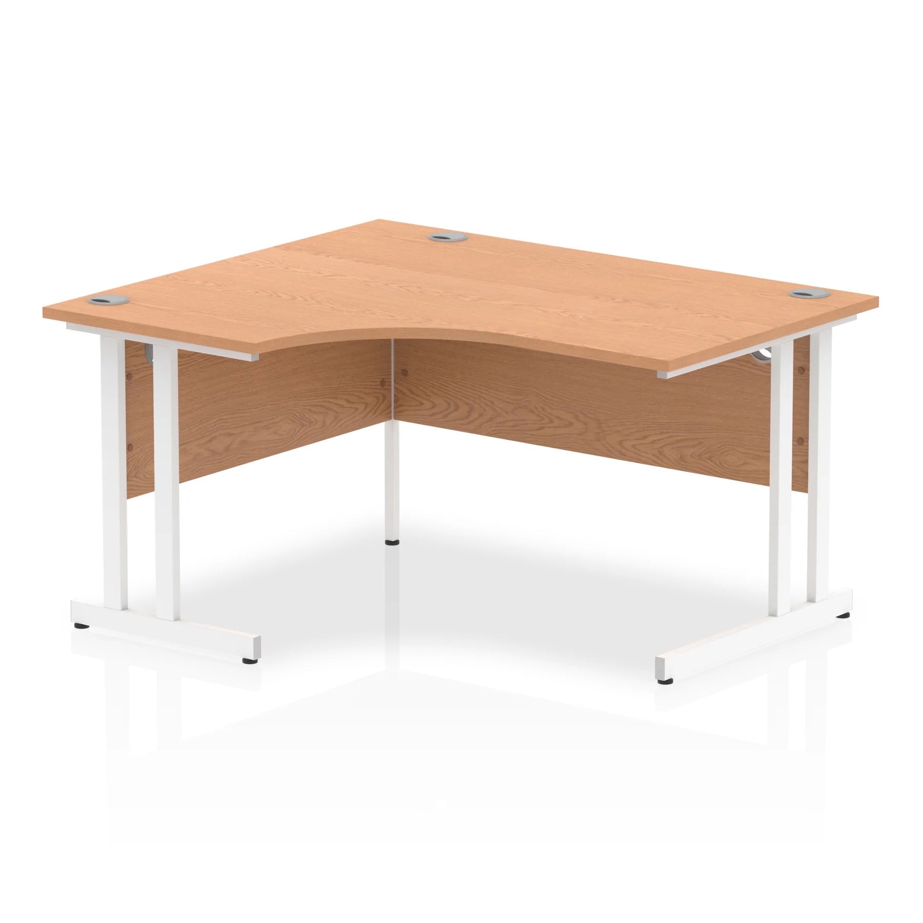 Impulse Crescent Desk Cantilever Leg in Oak DY
